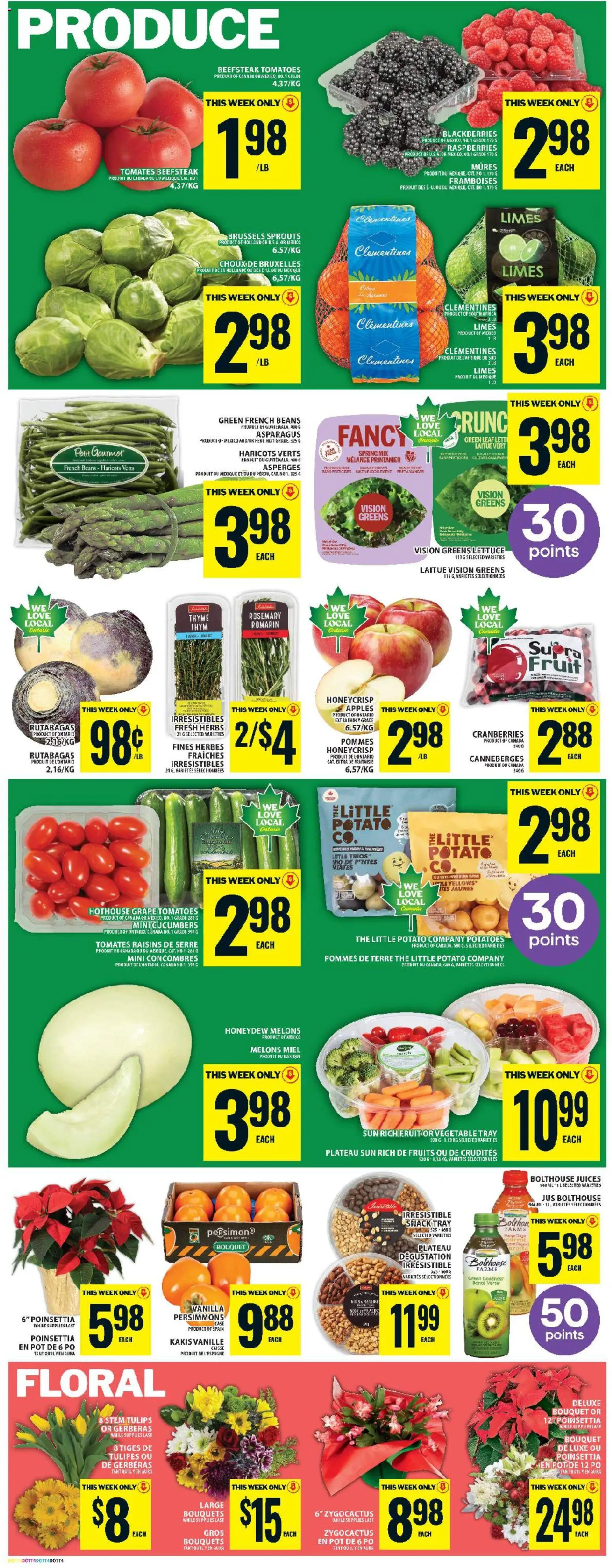 Food Basics flyer valid from 11.12.2025 | Page: 8 | Products: Potatoes, Mirror, Apples, Tomatoes