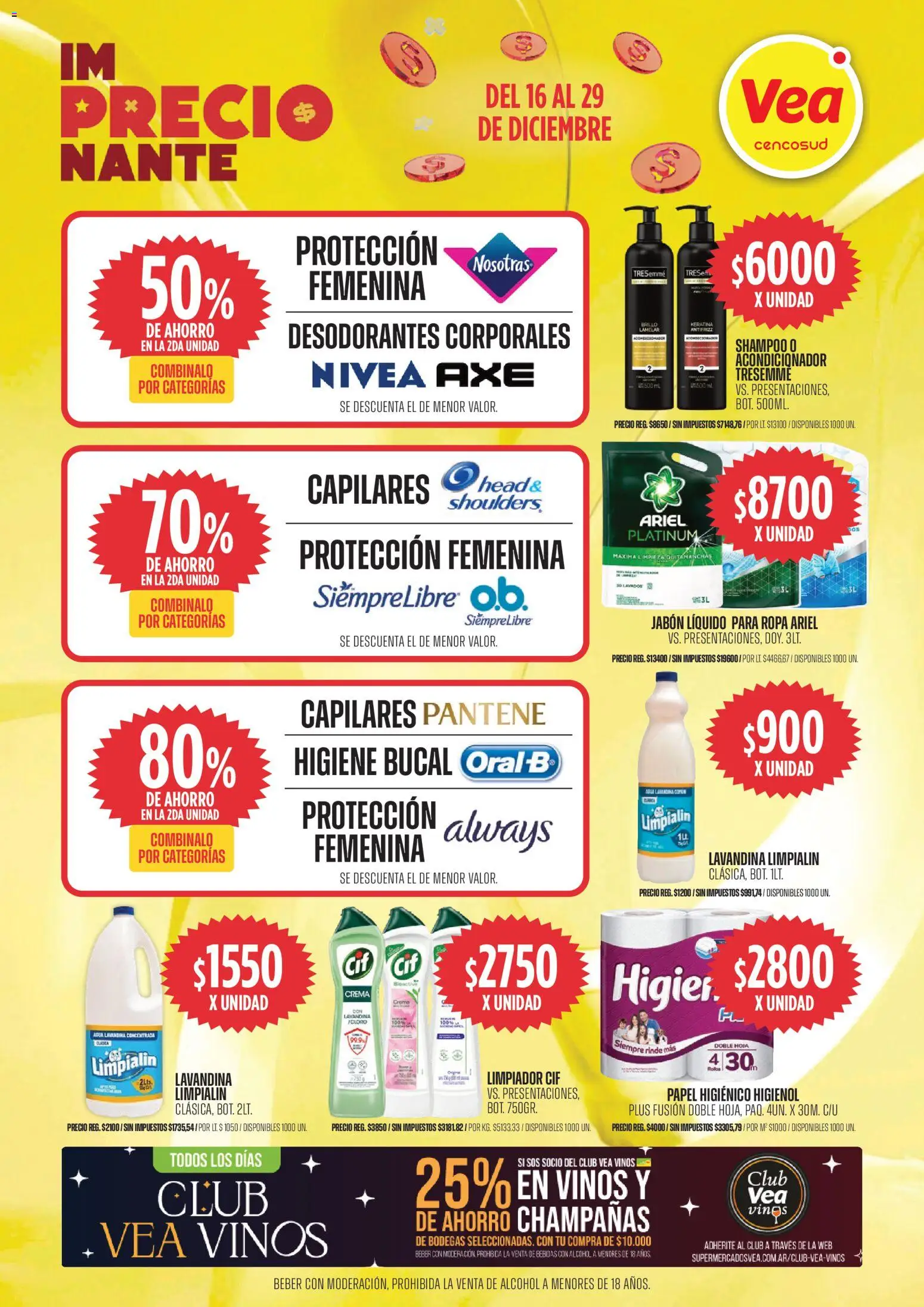 Vea - Oferta semanal Cuyo Patagonia │ válido desde el 16.12.2025 | Página: 5 | Productos: Lavandina, Jabón líquido, Agua, Crema