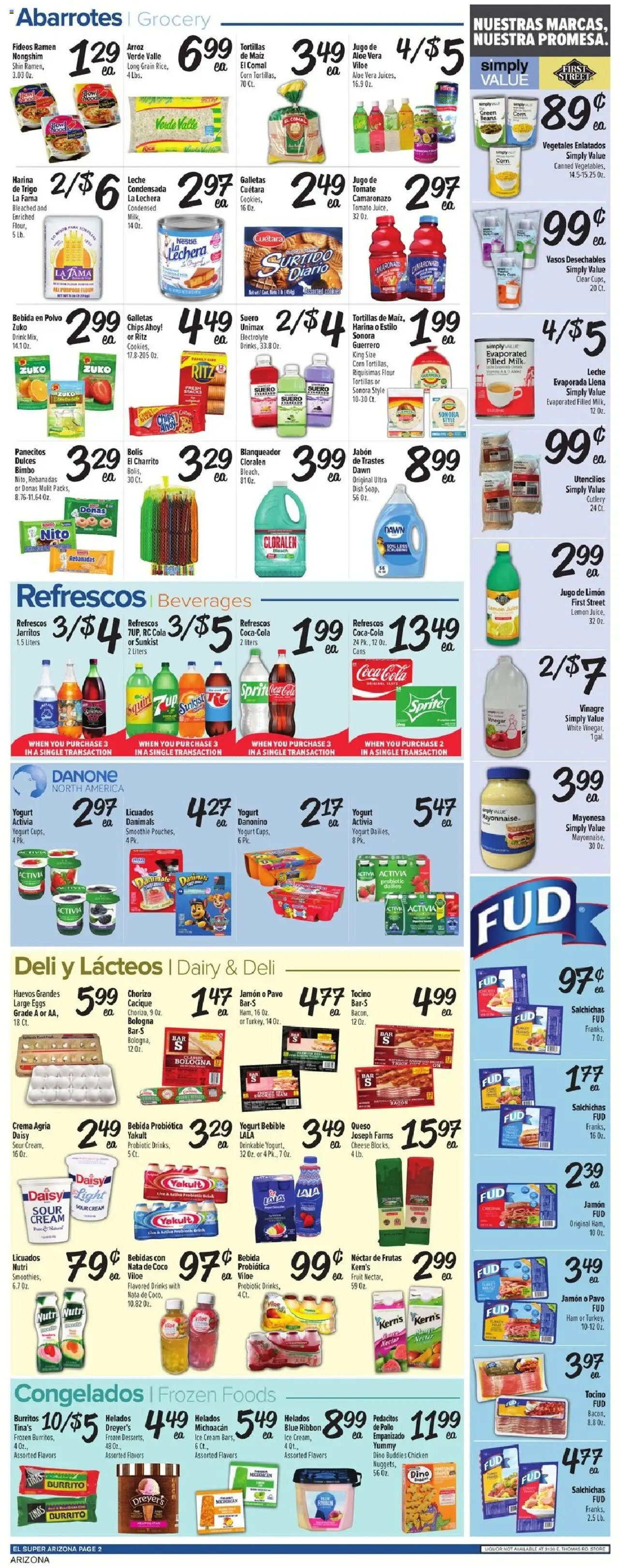 El Super Weekly Ad - AK - valid from 03.09.2025 | Page: 2 | Products: Milk, Sour cream, Cream, Lemon