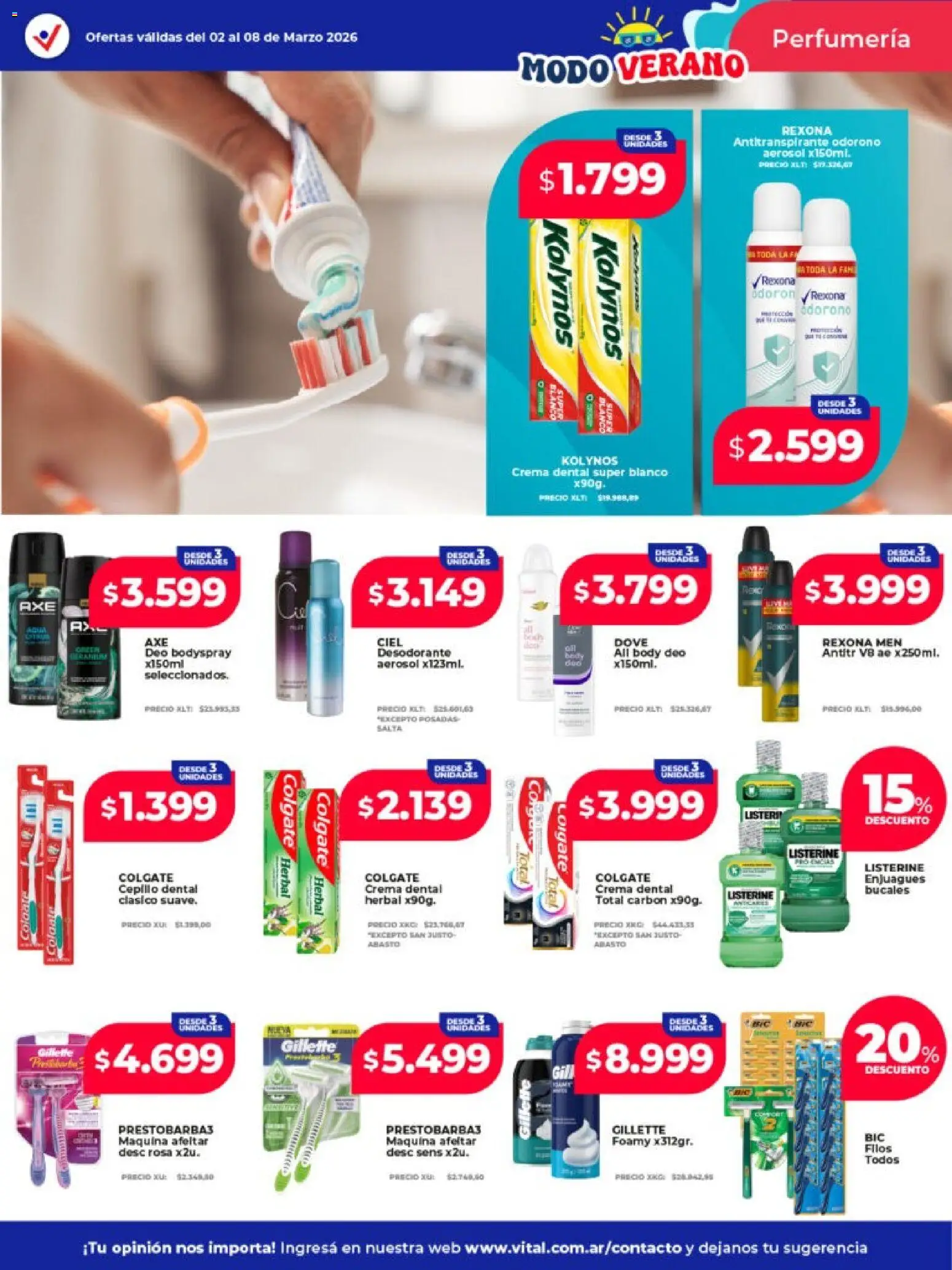 Vital - Ofertas - Mar del Plata  │ válido desde el 02.03.2026 | Página: 3 | Productos: Body, Cepillo, Desodorante, Crema
