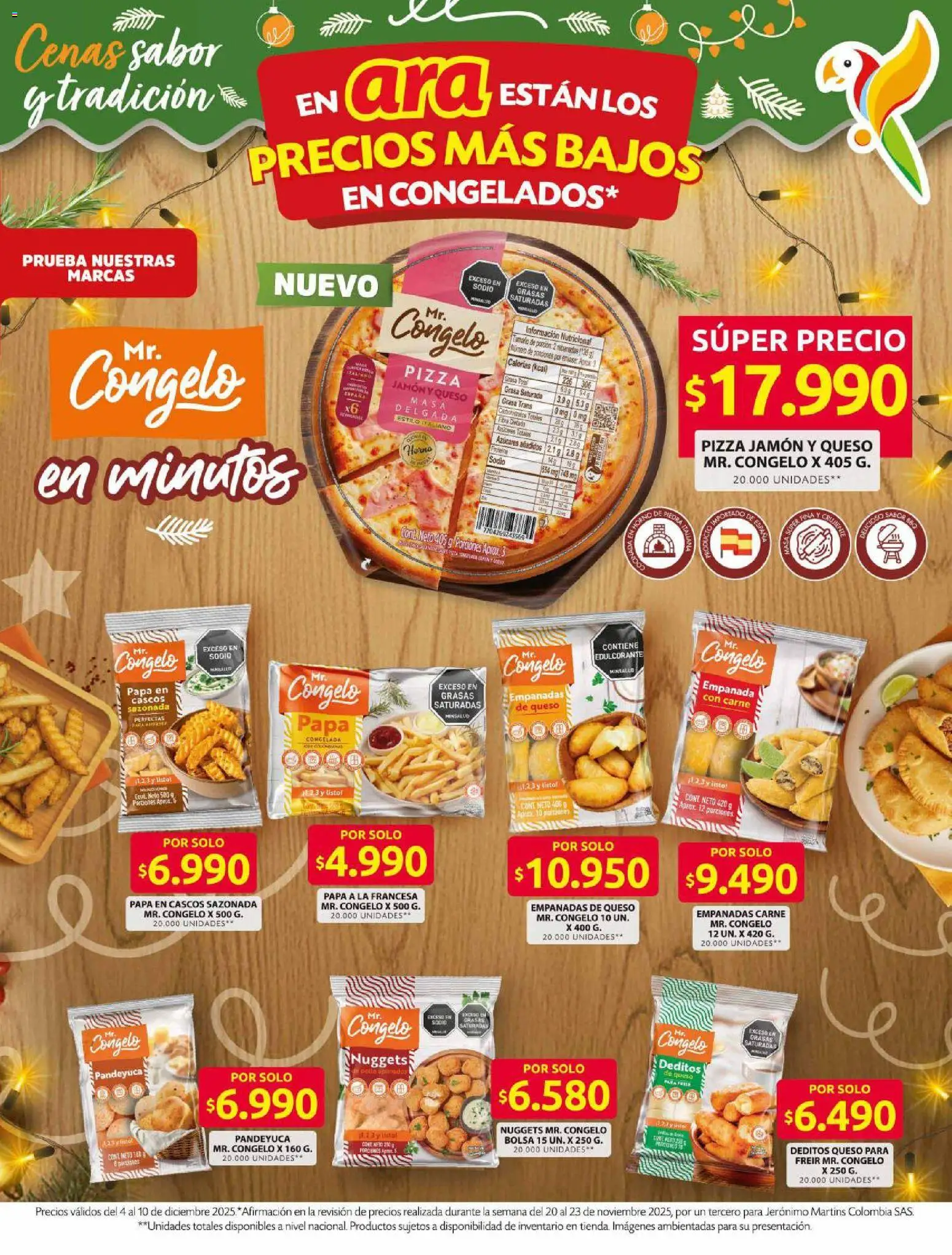 Ara revista - valida desde el 04.12.2025 | Página: 7 | Productos: Cloro, Papa, Queso, Jamón