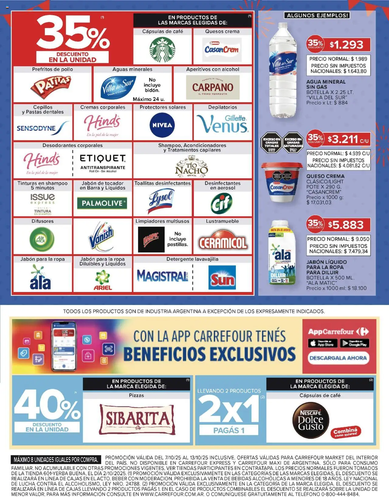 Carrefour ofertas Catamarca │ válido desde el 07.10.2025 | Página: 39 | Productos: Shampoo, Tintura, Agua, Crema