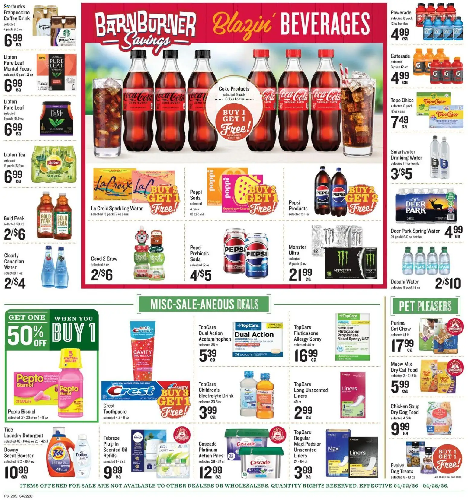 Lowes Foods Weekly Ad - GA - valid from 22.04.2026 | Page: 11 | Products: Dog Treats, Coffee, Detergent, Pads
