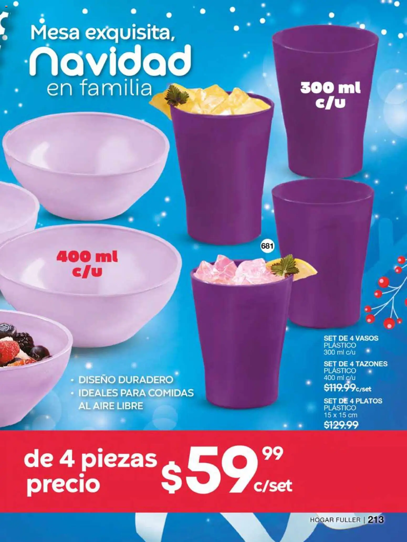 Nuevas ofertas de Fuller válidas en toda la República Mexicana desde el 12.11.2025. ¡Encuentra las mejores ofertas en Fuller campaña 16 2025! | Página: 215 | Productos: Mesa, Vasos
