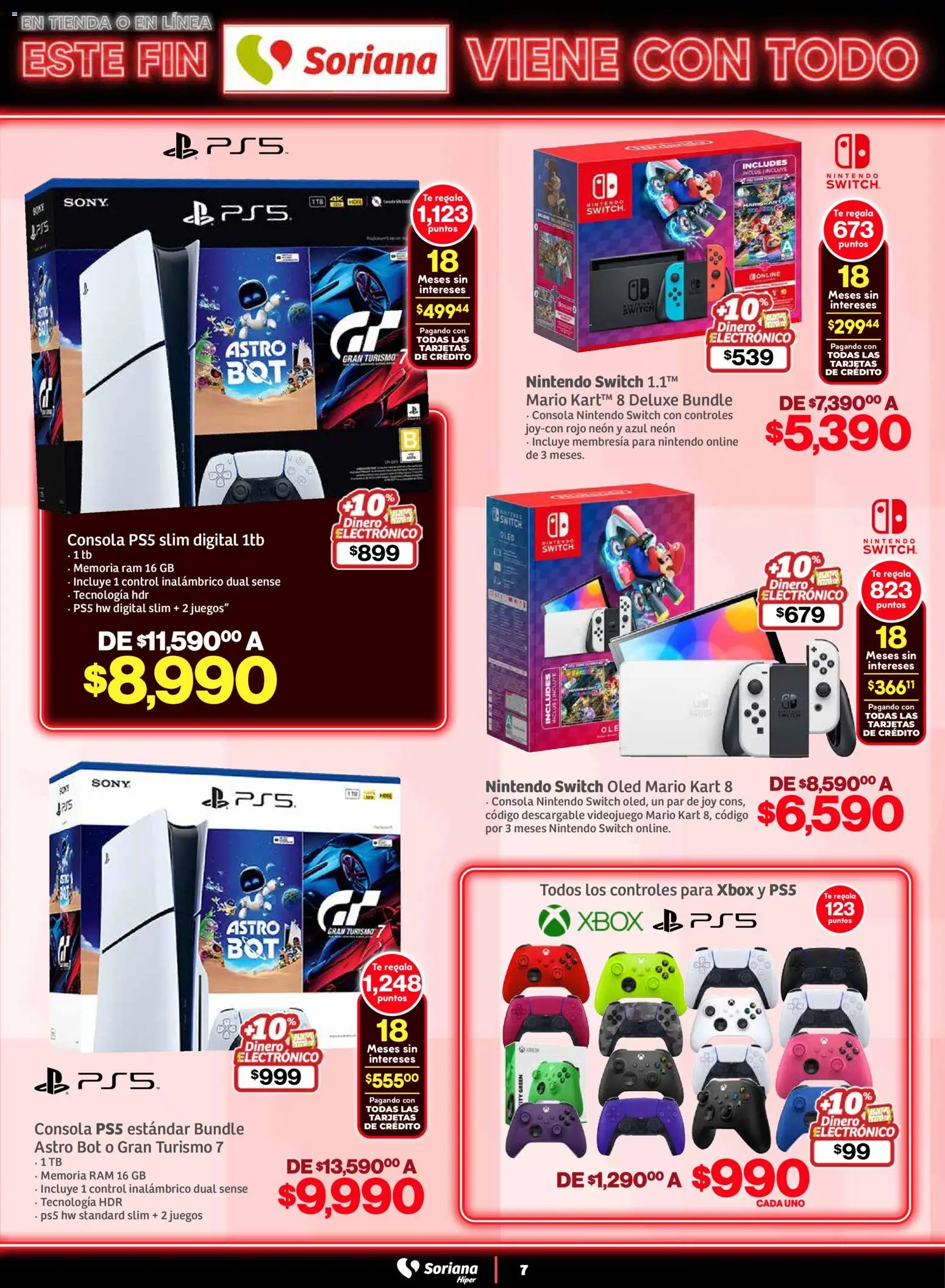 Nuevas ofertas de Soriana válidas en toda la República Mexicana desde el 05.11.2025. ¡Encuentra las mejores ofertas en Soriana - Este fin Soriana viene con todo Híper Nacional! | Página: 7 | Productos: Té, Xbox