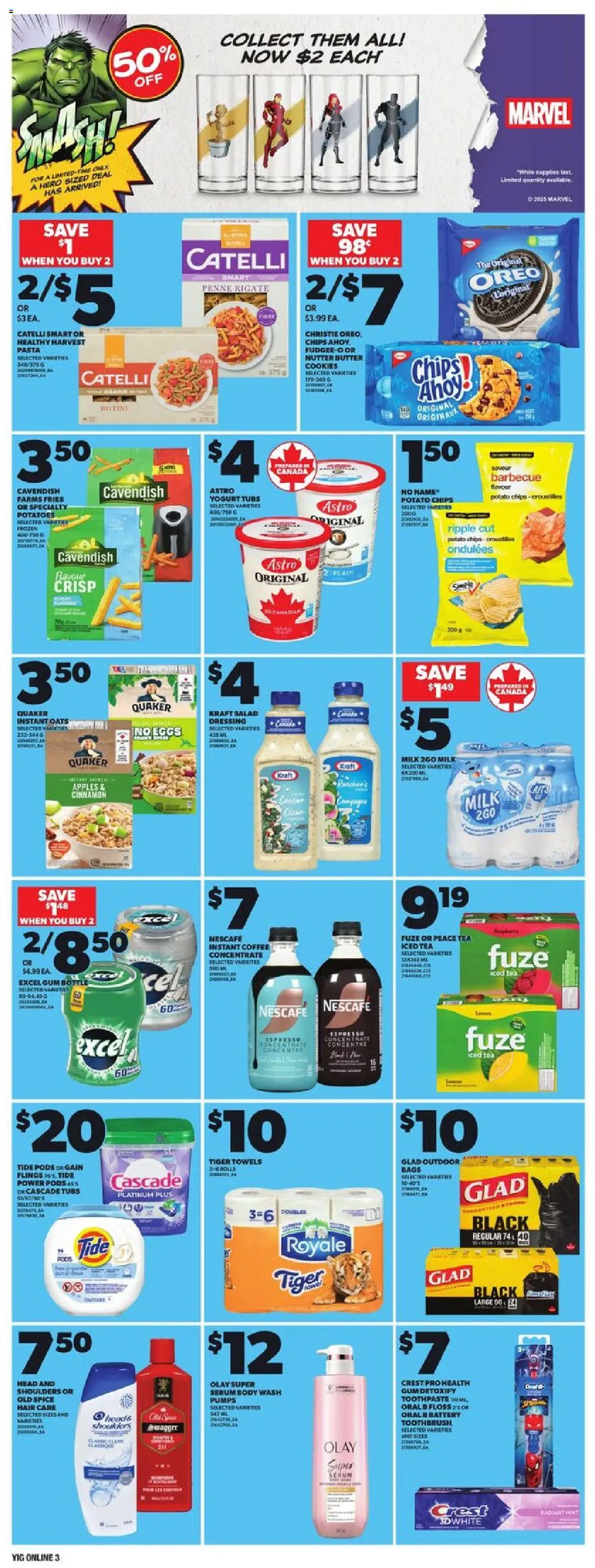 Independent Grocer flyer valid from 25.09.2025 | Page: 9 | Products: Pasta, Salad, Toothpaste, Apples