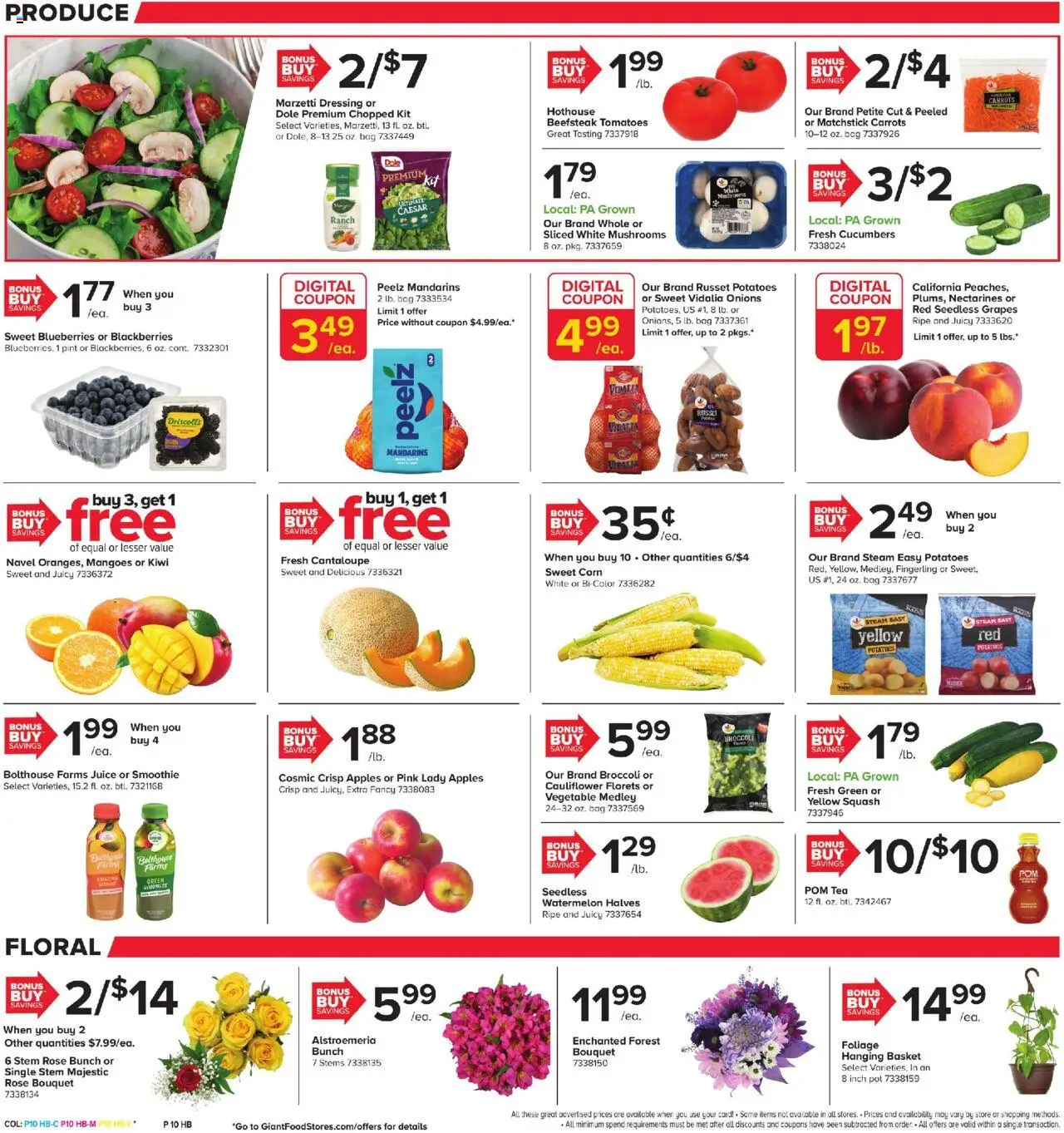 Giant Weekly Ad - valid from 08.08.2025 | Page: 8 | Products: Broccoli, Mushrooms, Mango, Watermelon