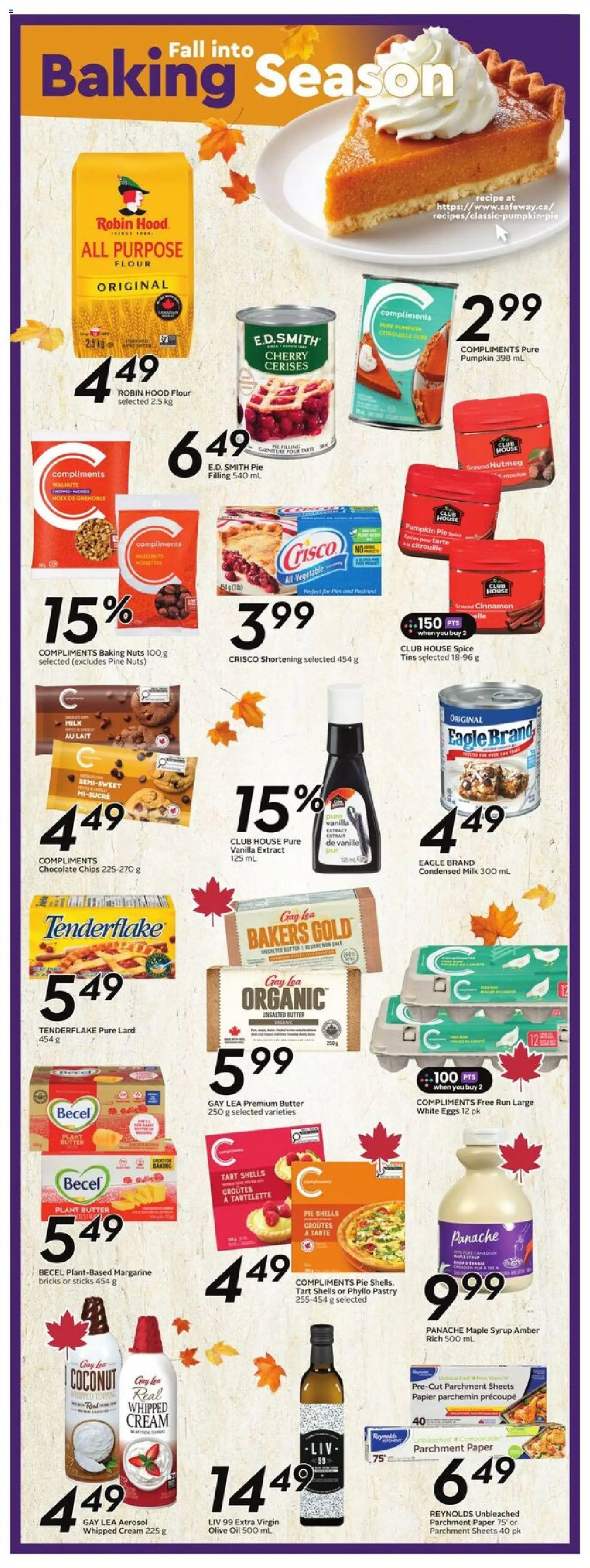 Safeway flyer valid from 11.09.2025 | Page: 22 | Products: Cream, Eggs, Oil, Chocolate