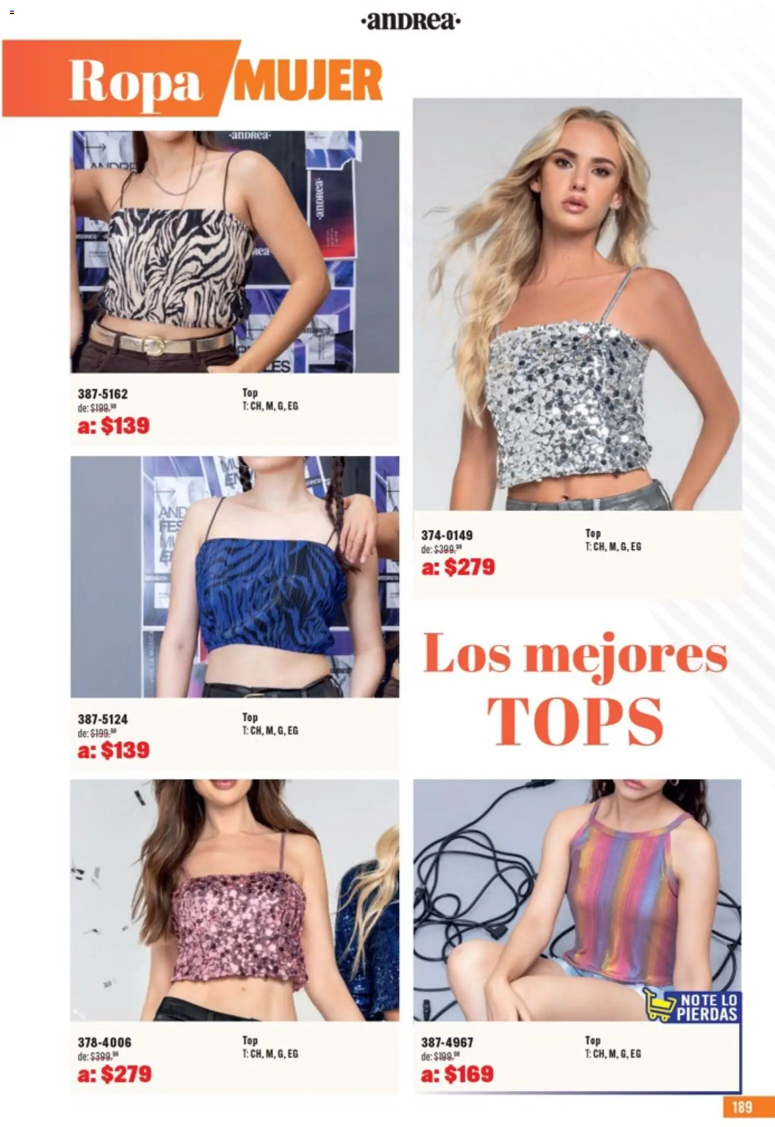 Nuevas ofertas de Andrea válidas en toda la República Mexicana desde el 05.04.2026. ¡Encuentra las mejores ofertas en Andrea catálogo Outlet! | Página: 189 | Productos: Ropa