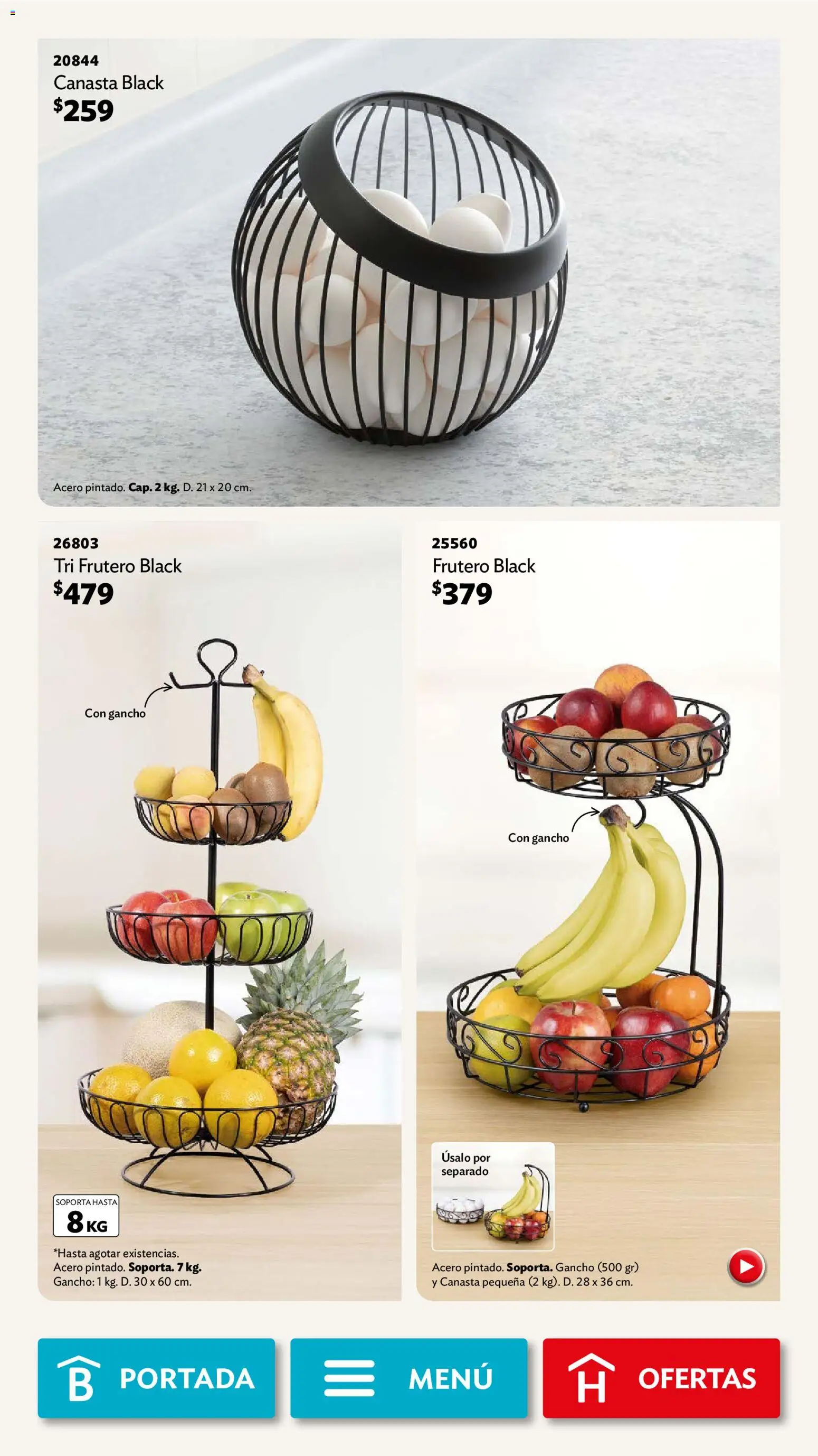 Nuevas ofertas de Betterware válidas en toda la República Mexicana desde el 30.03.2026. ¡Encuentra las mejores ofertas en Betterware campaña 4 2026! | Página: 55 | Productos: Frutero, Canasta