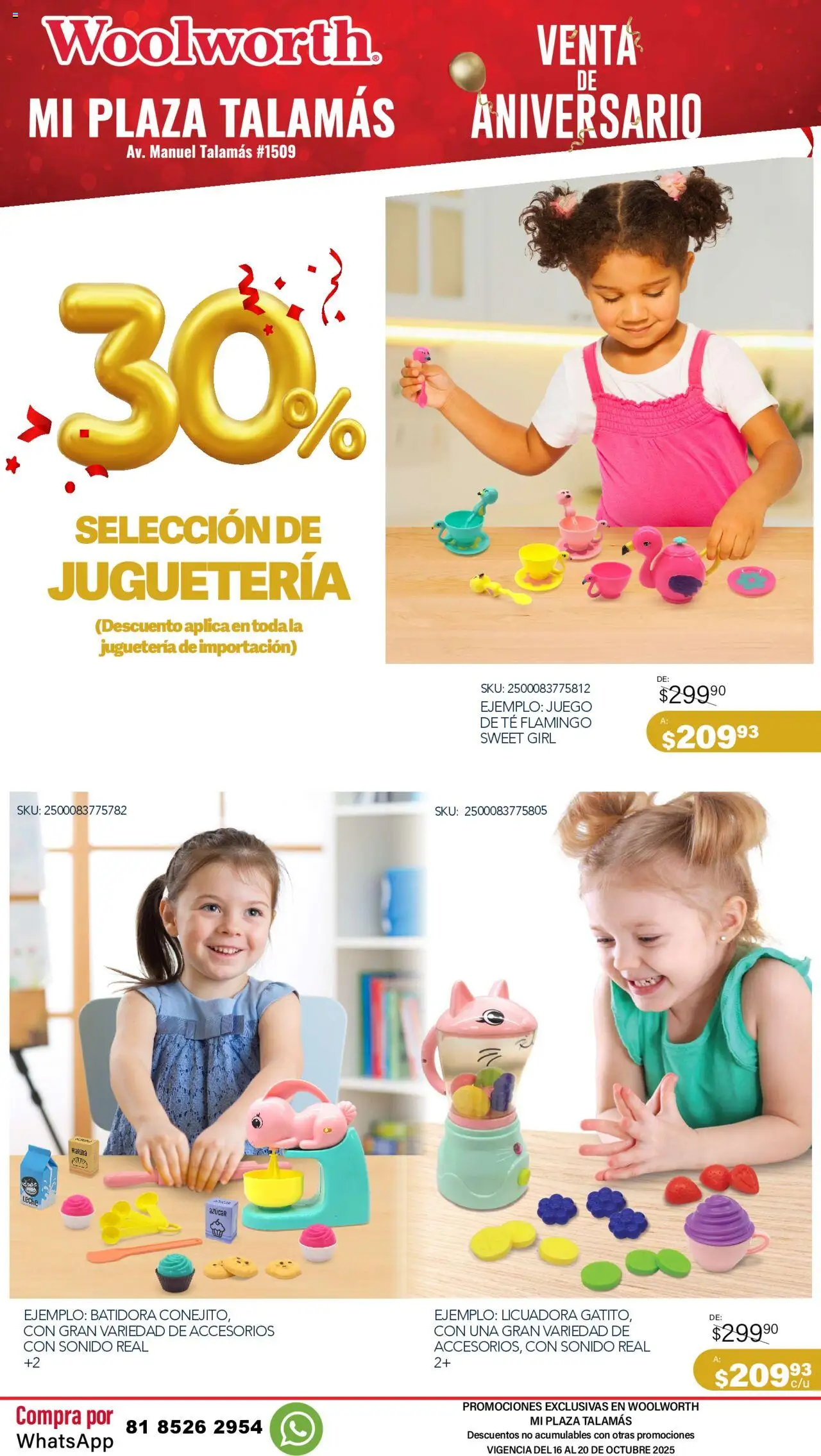 Nuevas ofertas de Del Sol y Woolworth válidas en toda la República Mexicana desde el 16.10.2025. ¡Encuentra las mejores ofertas en Del Sol y Woolworth - Aniversario Apertura Woolworth Talamás! | Página: 15 | Productos: Leche, Licuadora, Juego, Té