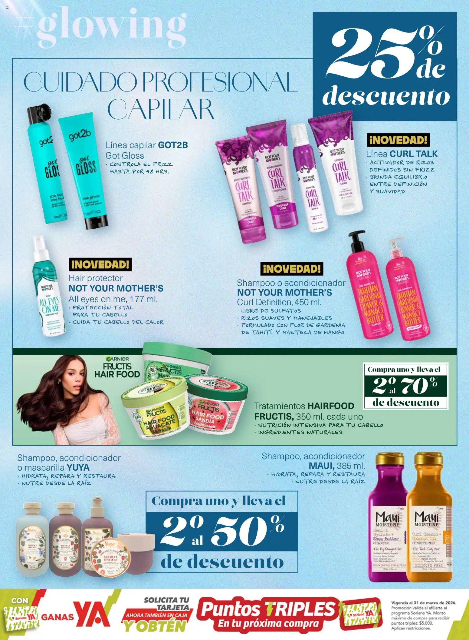 Nuevas ofertas de Soriana válidas en toda la República Mexicana desde el 12.03.2026. ¡Encuentra las mejores ofertas en Soriana Glowing Descubre tu belleza Híper Nacional! | Página: 20 | Productos: Sandía, Mango, Aguacate, Mascarilla