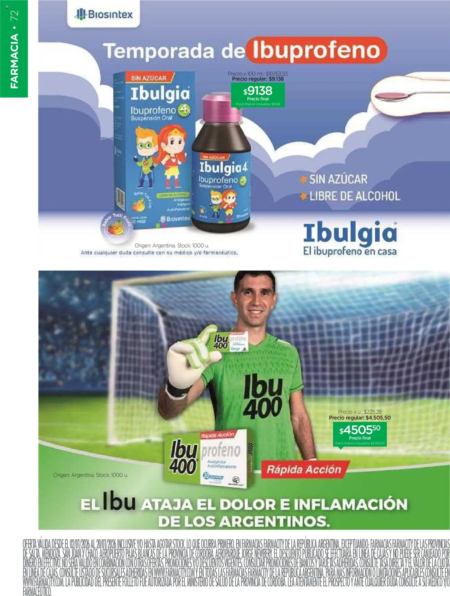 Farmacity catálogo │ válido desde el 02.01.2026 | Página: 72 | Productos: Azucar