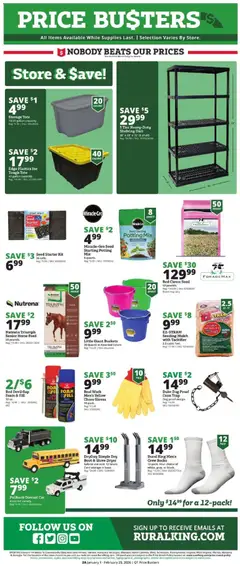 Preview of Rural King weekly ads valid from 01.01.2026 | Page: 2 | Products: Safe, Socks, Gloves, Dryer