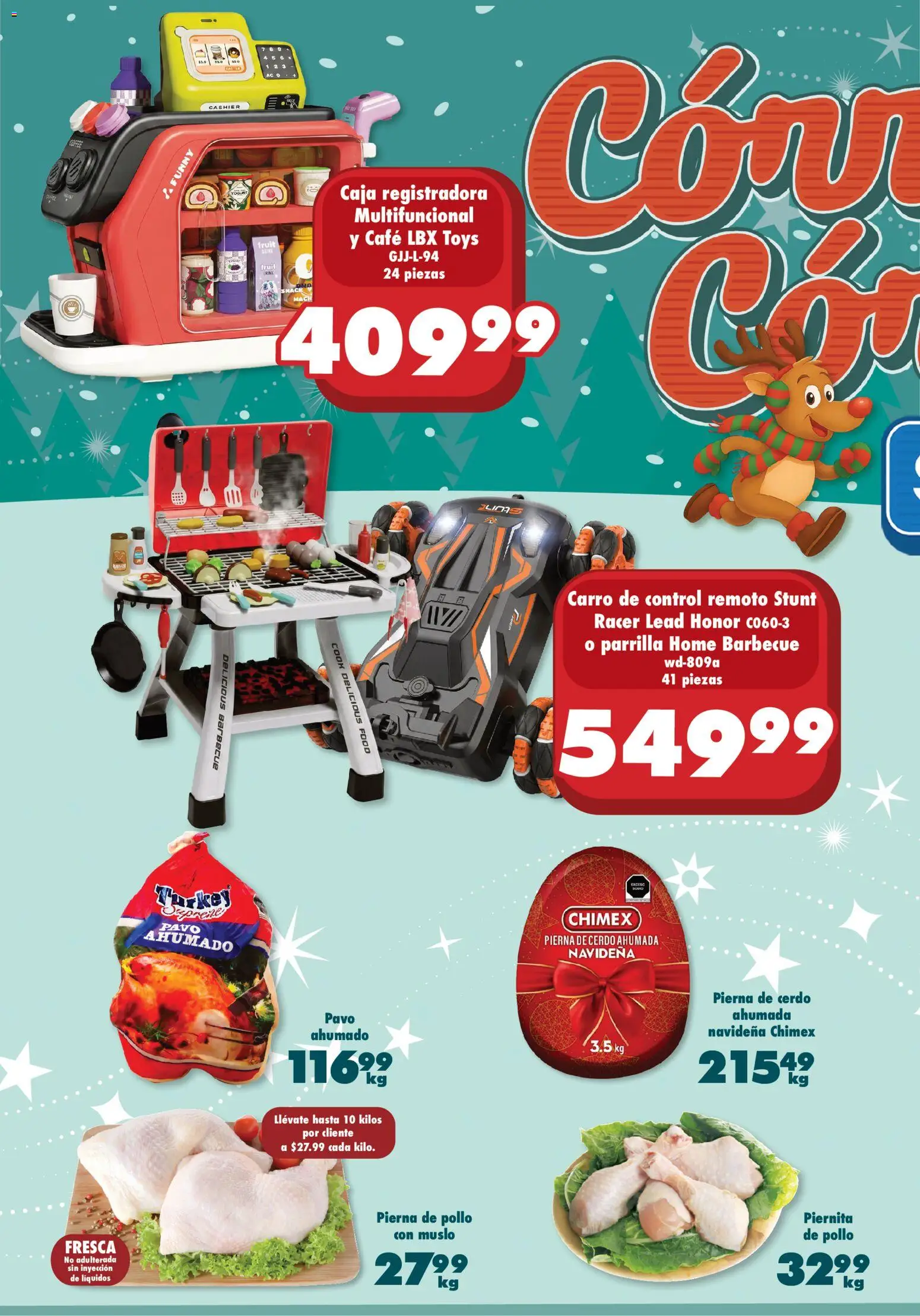 Nuevas ofertas de S-Mart válidas en toda la República Mexicana desde el 09.12.2025. ¡Encuentra las mejores ofertas en S-Mart folleto Juárez! | Página: 2 | Productos: Cerdo, Control remoto, Parrilla, Caja