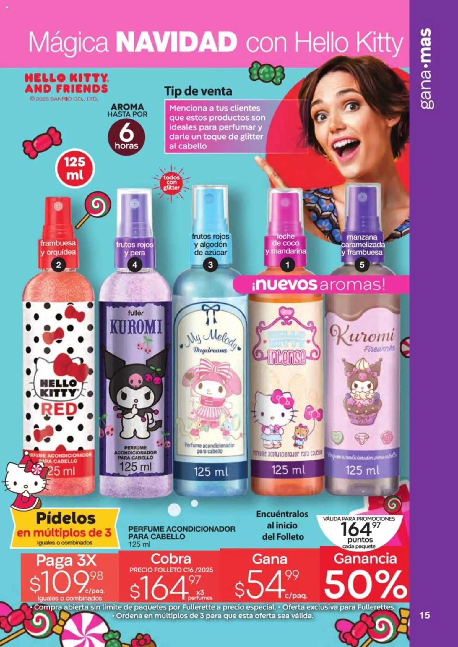 Nuevas ofertas de Fuller válidas en toda la República Mexicana desde el 12.11.2025. ¡Encuentra las mejores ofertas en Fuller Revista Gana Más C16! | Página: 15 | Productos: Azúcar, Pera, Manzana, Glitter