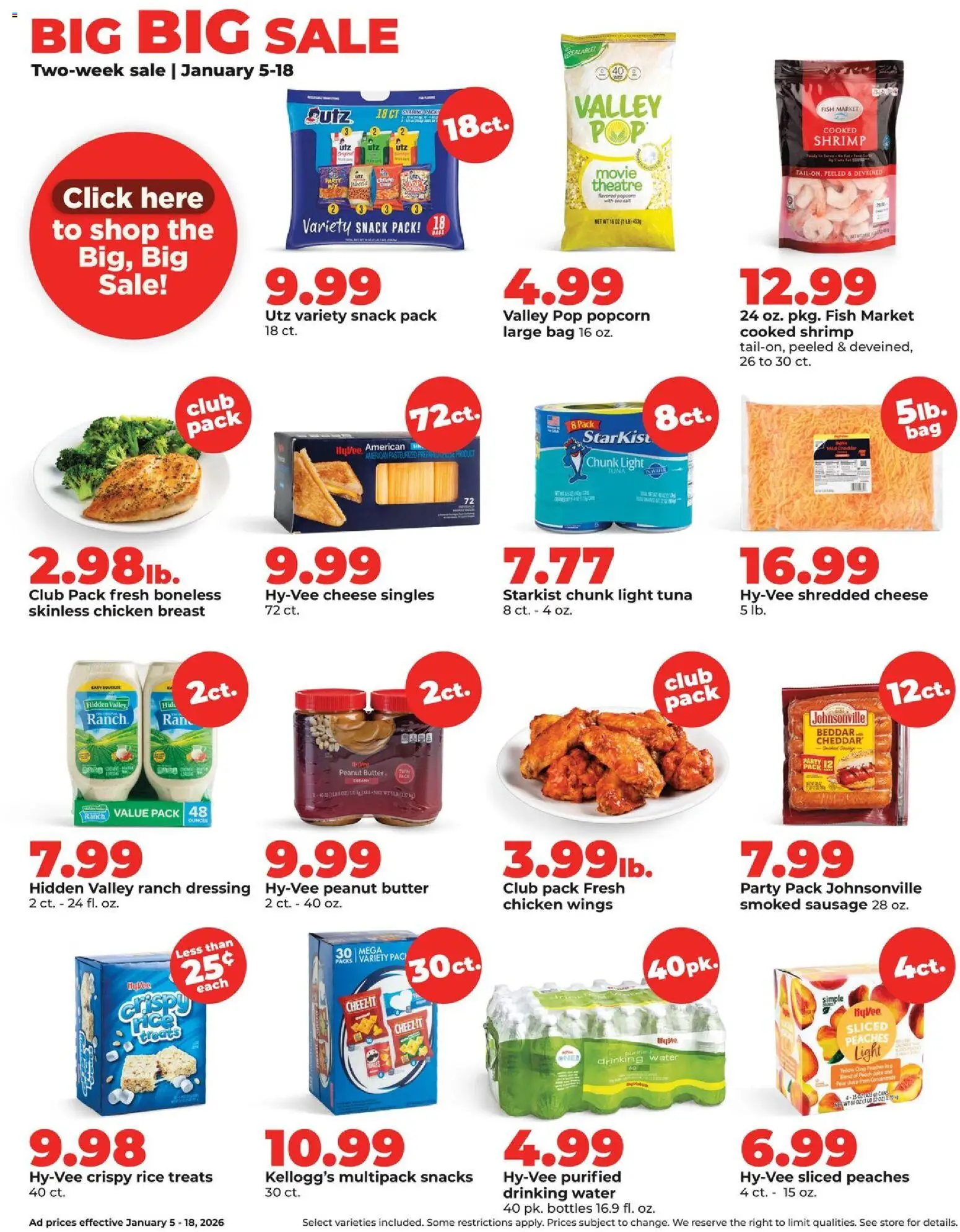HyVee Weekly Ad - valid from 12.01.2026 | Page: 19 | Products: Butter, Water, Sausage, Bag