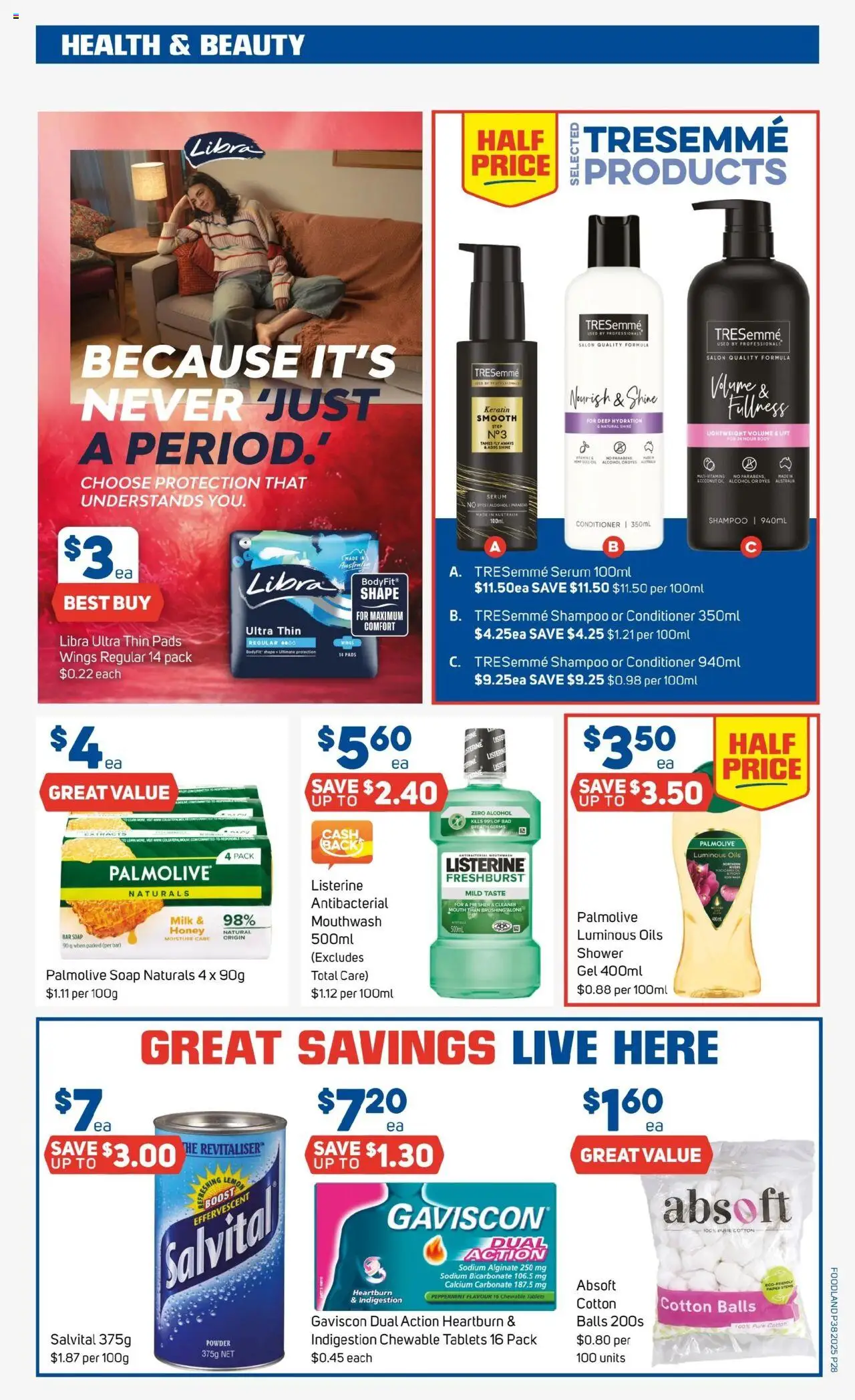 Foodland catalogue - valid from 17.09.2025 | Page: 28 | Products: Shower, Powder, Cleaner, Milk