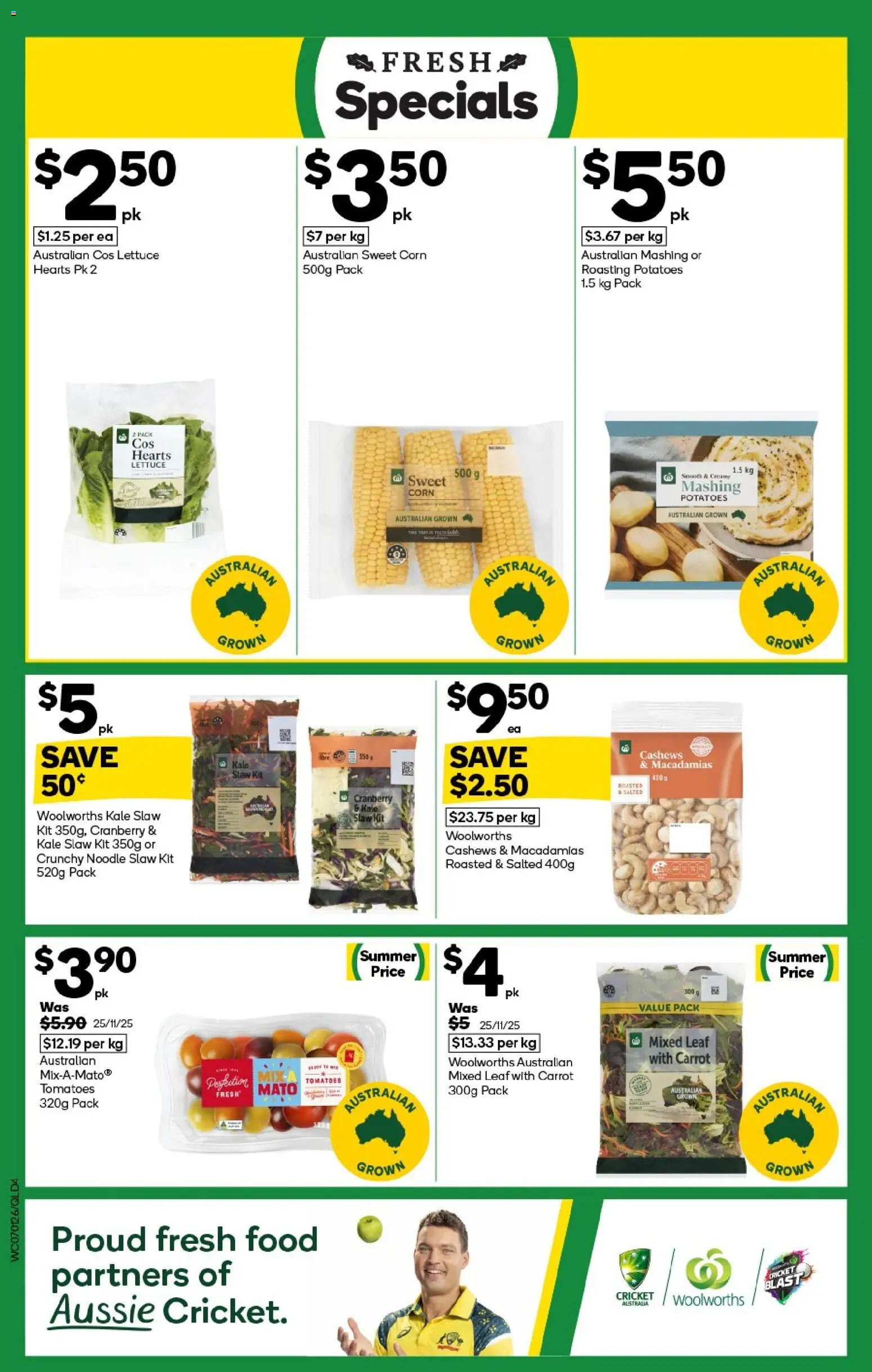 Woolworths catalogue - valid from 07.01.2026 | Page: 4 | Products: Kale, Lettuce, Tomatoes, Potatoes