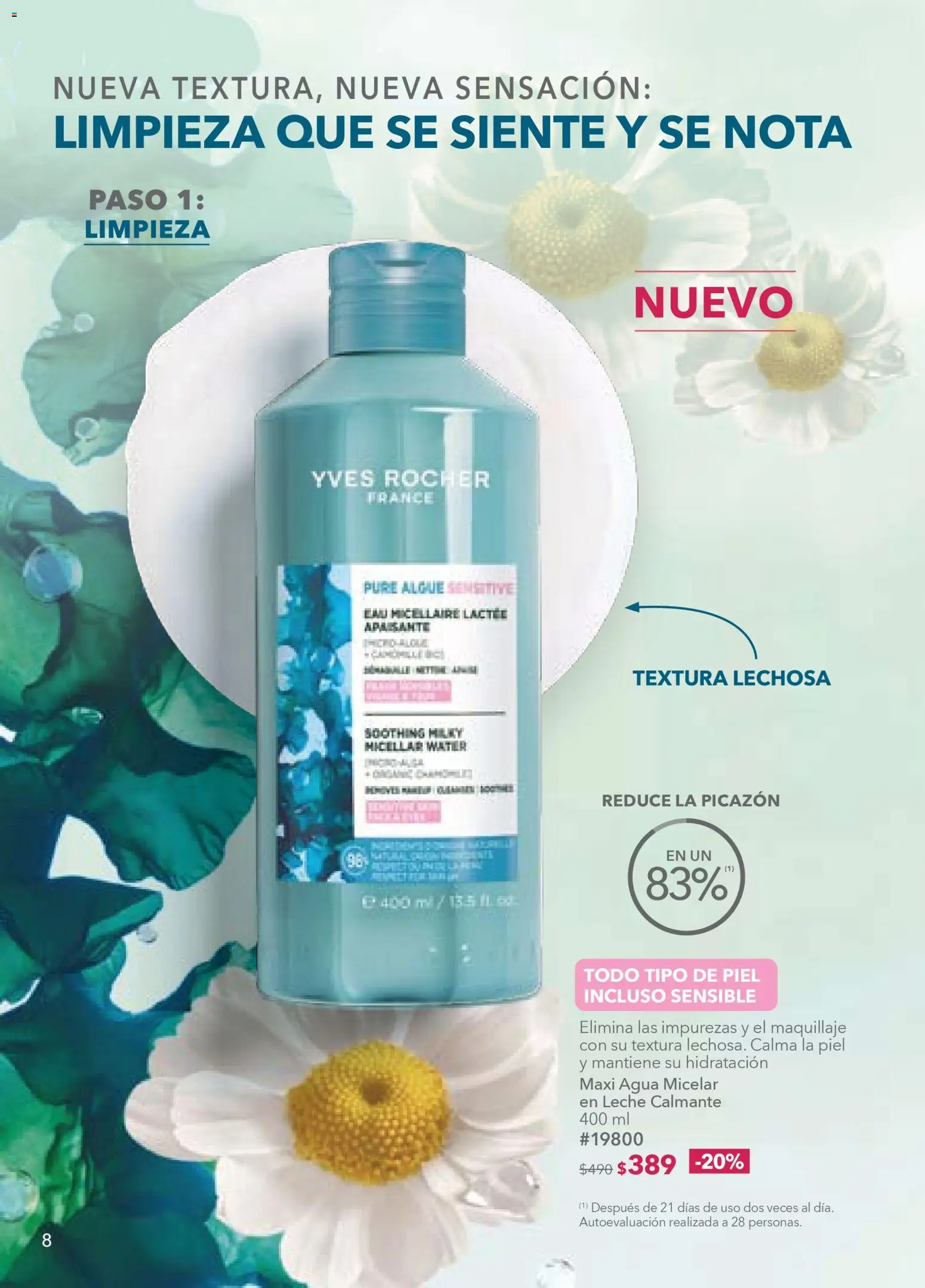 Nuevas ofertas de Yves Rocher válidas en toda la República Mexicana desde el 03.03.2026. ¡Encuentra las mejores ofertas en Yves Rocher campaña 4 2026! | Página: 8 | Productos: Agua, Leche, Maquillaje, Agua micelar