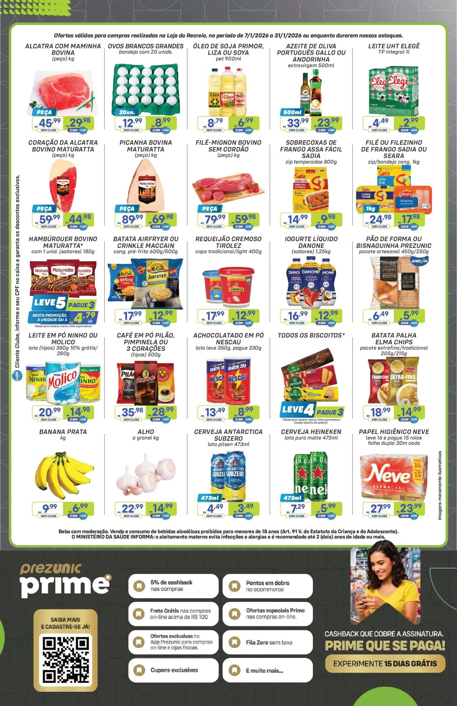 Prezunic Folheto - válido de 07.01.2026 | Página: 2 | Produtos: Pó, Nescau, Pão, Pão de forma