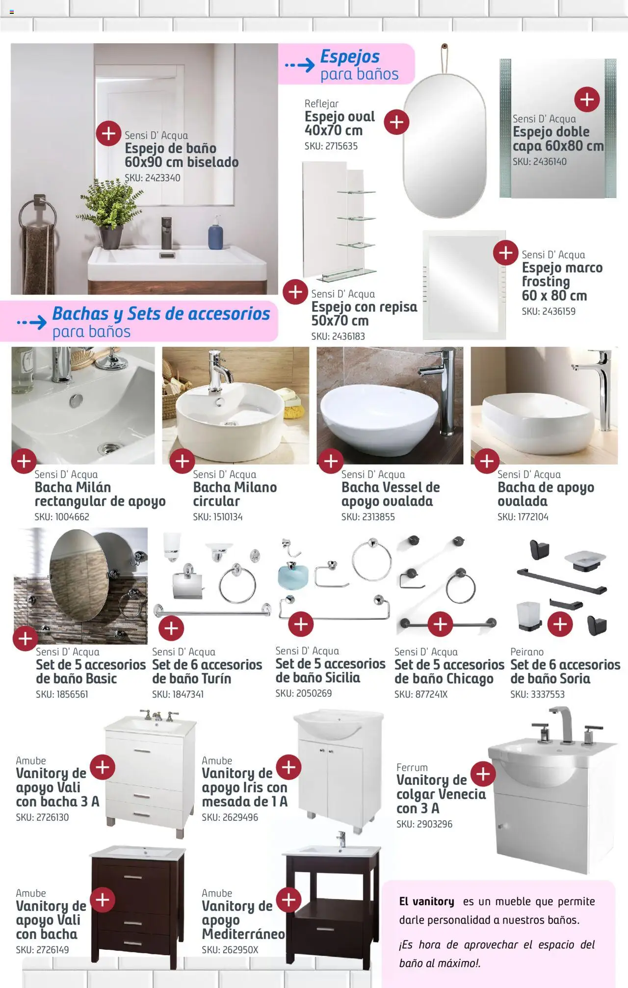 Sodimac ofertas │ válido desde el 08.09.2025 | Página: 9 | Productos: Mesada, Baño, Espejo, Repisa