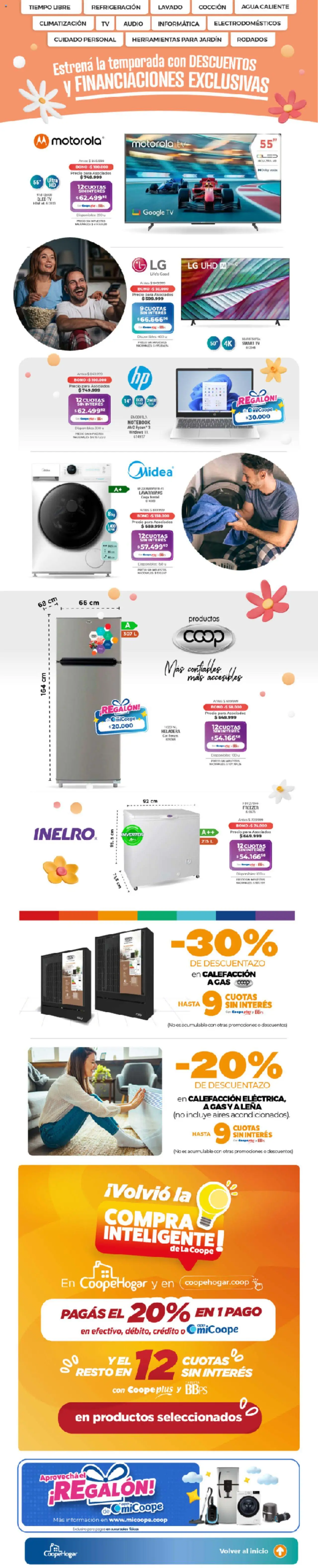Cooperativa Obrera - Hogar │ válido desde el 04.09.2025 | Página: 2 | Productos: Agua, Heladera, Freezer, Notebook