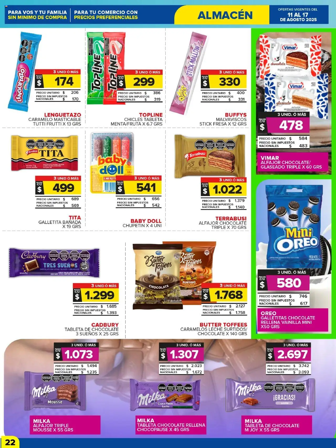 Carrefour Maxi catálogo │ válido desde el 11.08.2025 | Página: 22 | Productos: Tableta, Galletitas, Leche, Chocolate