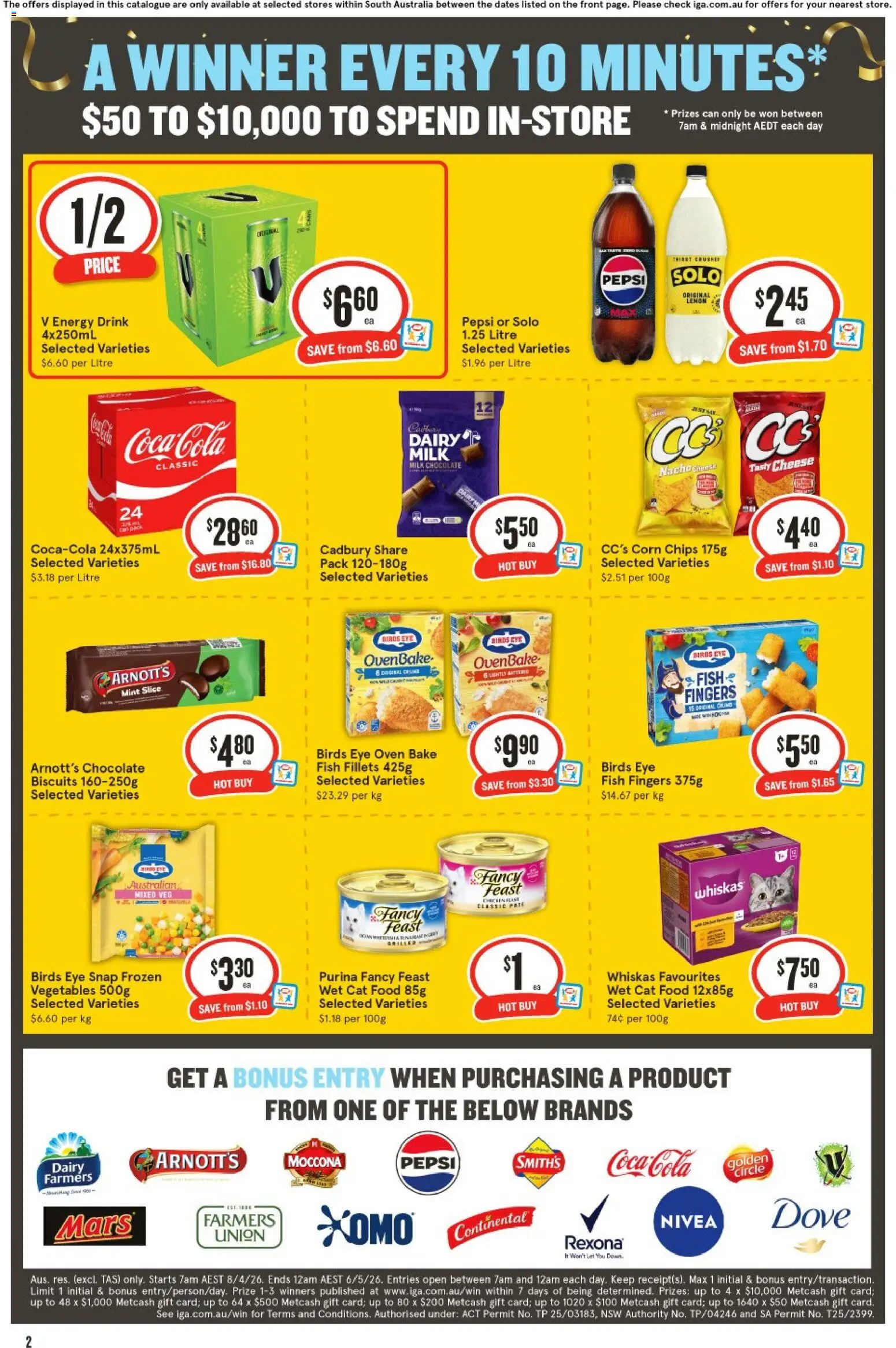 IGA catalogue - valid from 29.04.2026 | Page: 2 | Products: Pepsi, Chips, Vegetables, Oven
