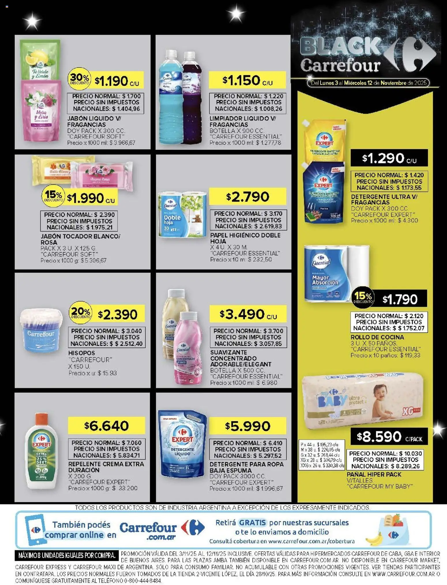 Carrefour - Black Friday │ válido desde el 03.11.2025 | Página: 11 | Productos: Limón, Ropa, Limpiador, Crema