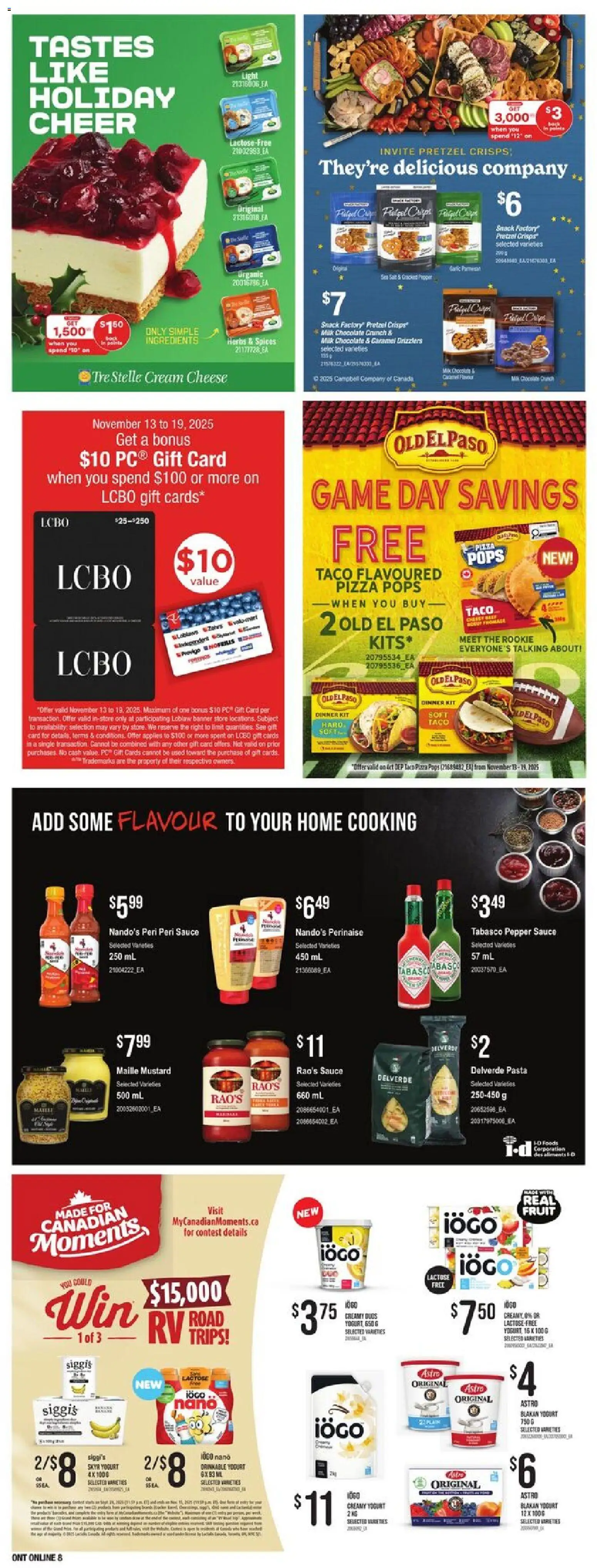 Loblaws flyer valid from 13.11.2025 | Page: 22 | Products: Pasta, PC, Game, Chocolate