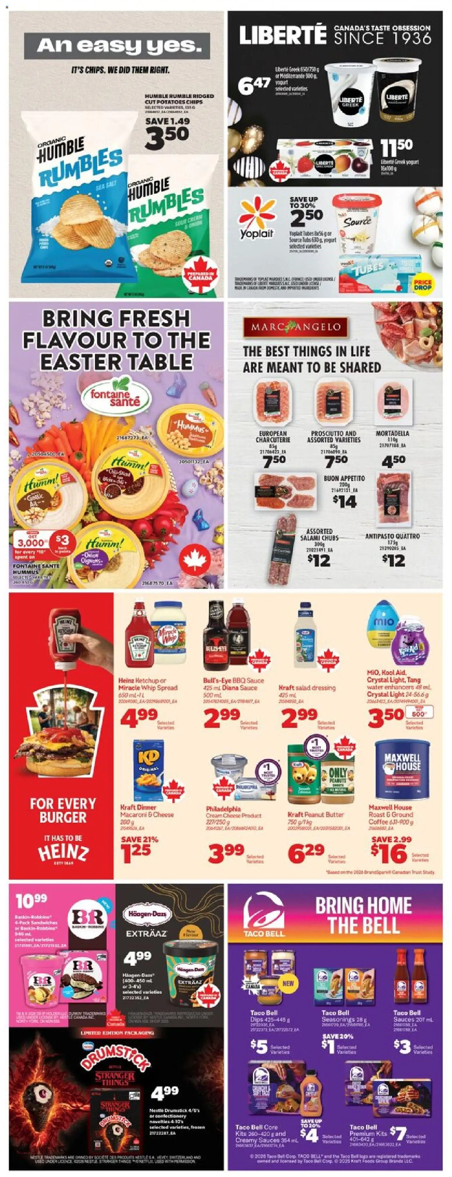 Real Canadian Superstore flyer valid from 26.03.2026 | Page: 39 | Products: Cream, Butter, Yogurt, Salami