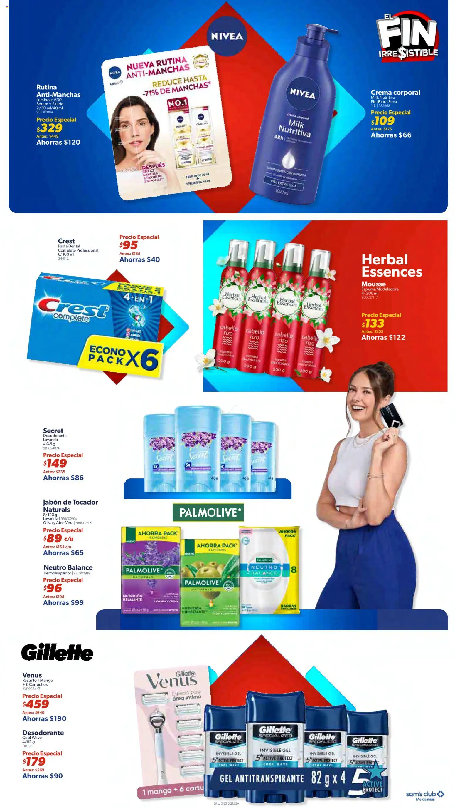 Nuevas ofertas de Sam's Club válidas en toda la República Mexicana desde el 13.11.2025. ¡Encuentra las mejores ofertas en Sam's Club Buen Fin ! | Página: 23 | Productos: Antitranspirante, Mango, Mousse, Pasta