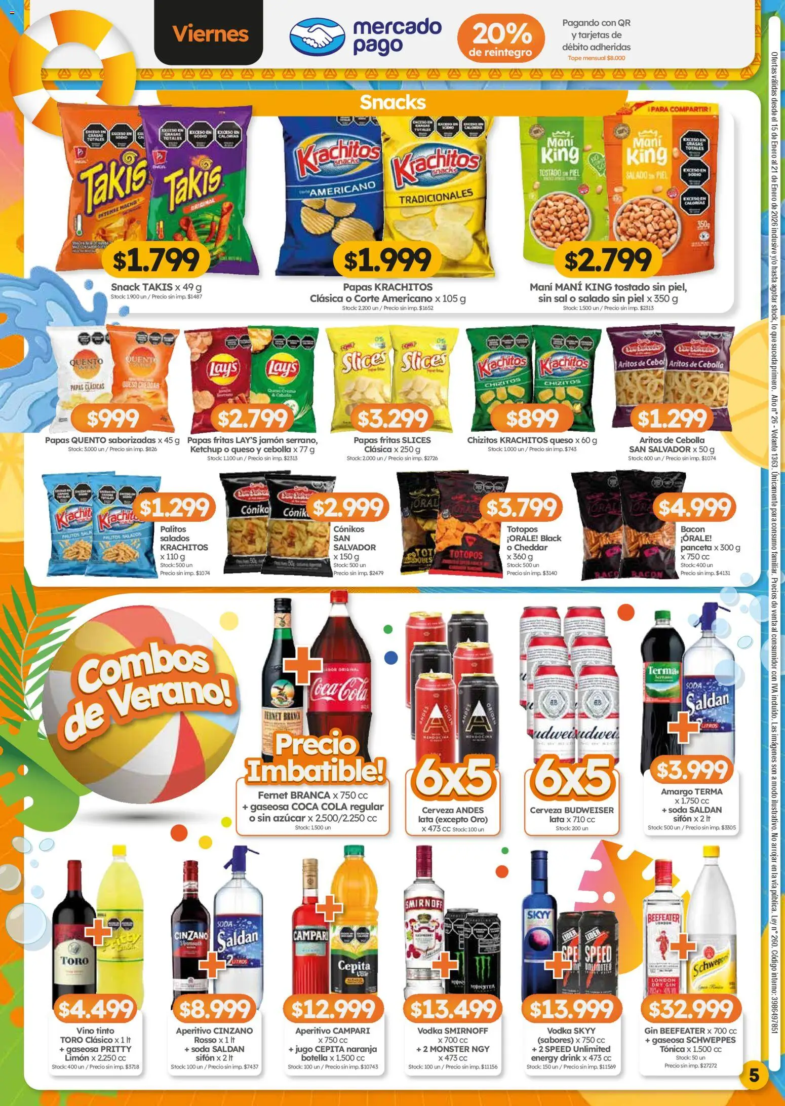 Cordiez ofertas │ válido desde el 15.01.2026 | Página: 5 | Productos: Azucar, Fernet, Jamón, Vino