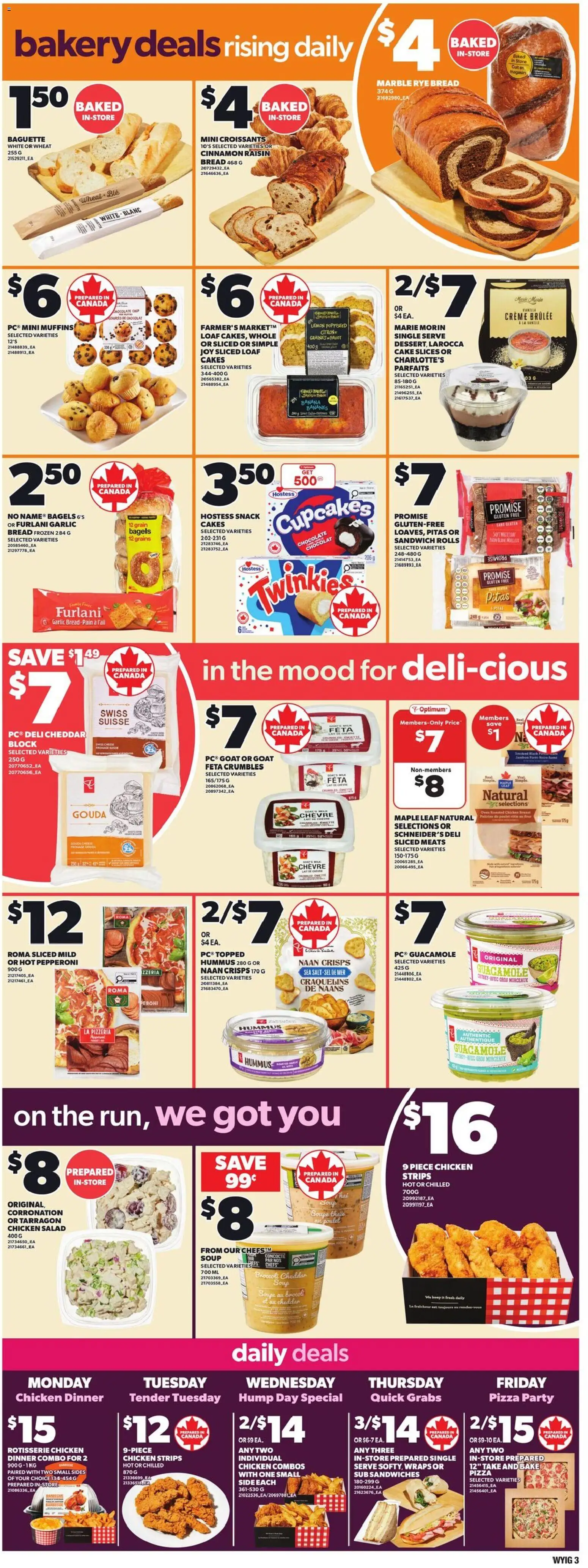 Loblaws flyer valid from 09.04.2026 | Page: 6 | Products: Bakery, Milk, Cheese, Chicken
