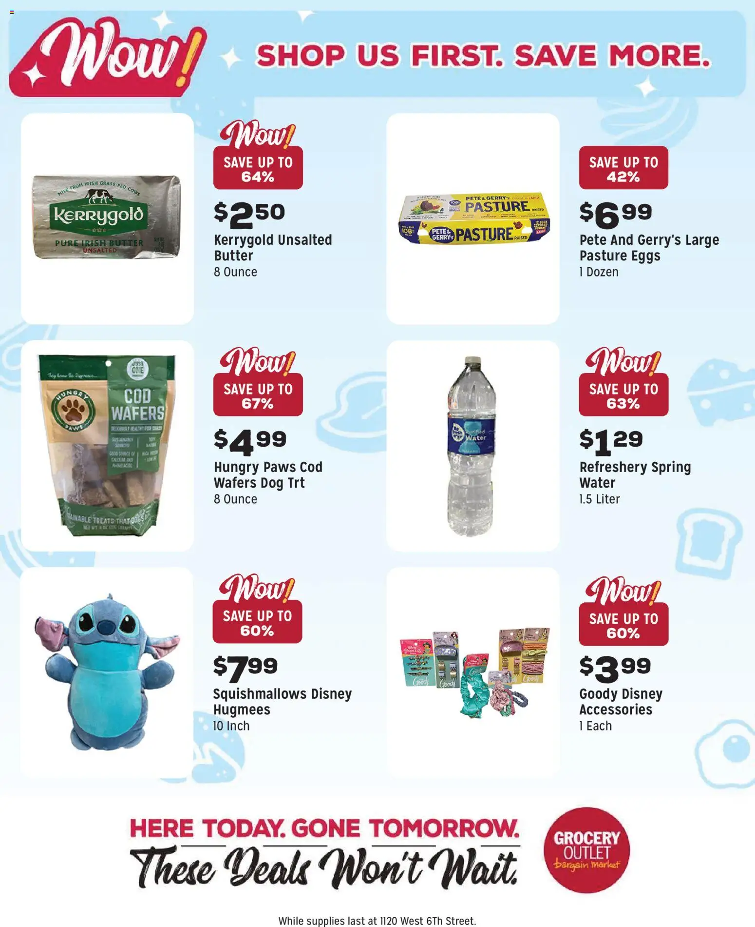 Grocery Outlet Weekly Ad - CA - valid from 05.11.2025 | Page: 10 | Products: Milk, Butter, Eggs, Water