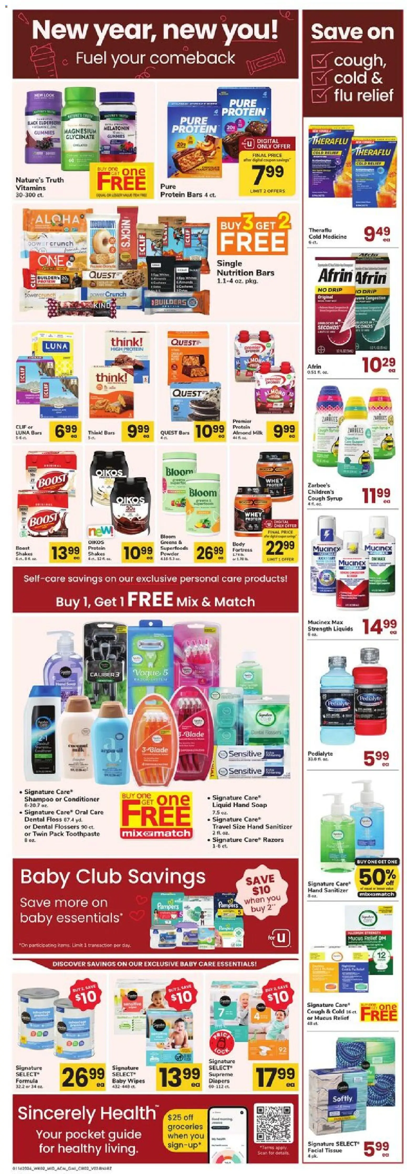 Acme Ad - valid from 16.01.2026 | Page: 2 | Products: Magnesium, Conditioner, Dental Floss, Greens