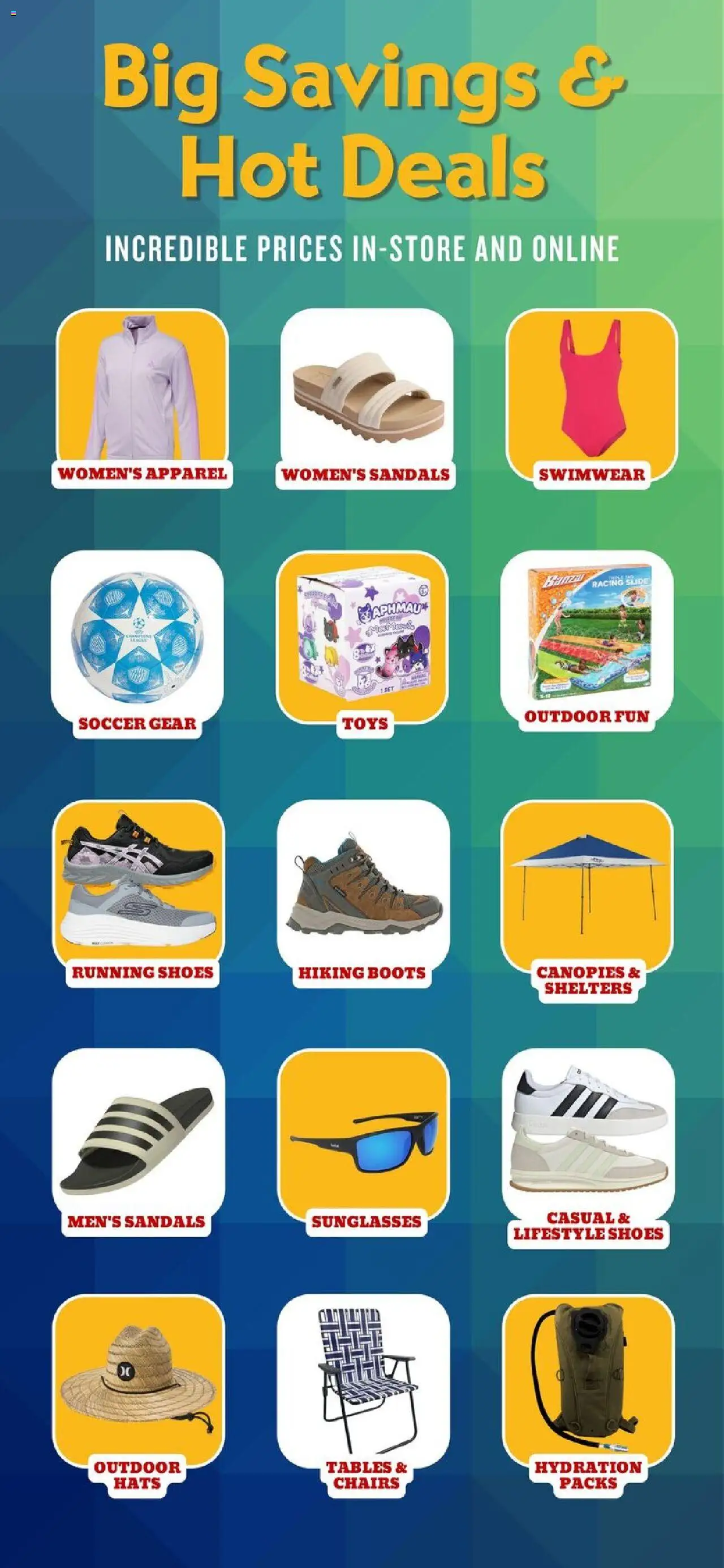Big 5 Sporting Goods Weekly Ad - valid from 01.08.2025 | Page: 9 | Products: Hiking Boots, Swimwear, Sandals, Boots