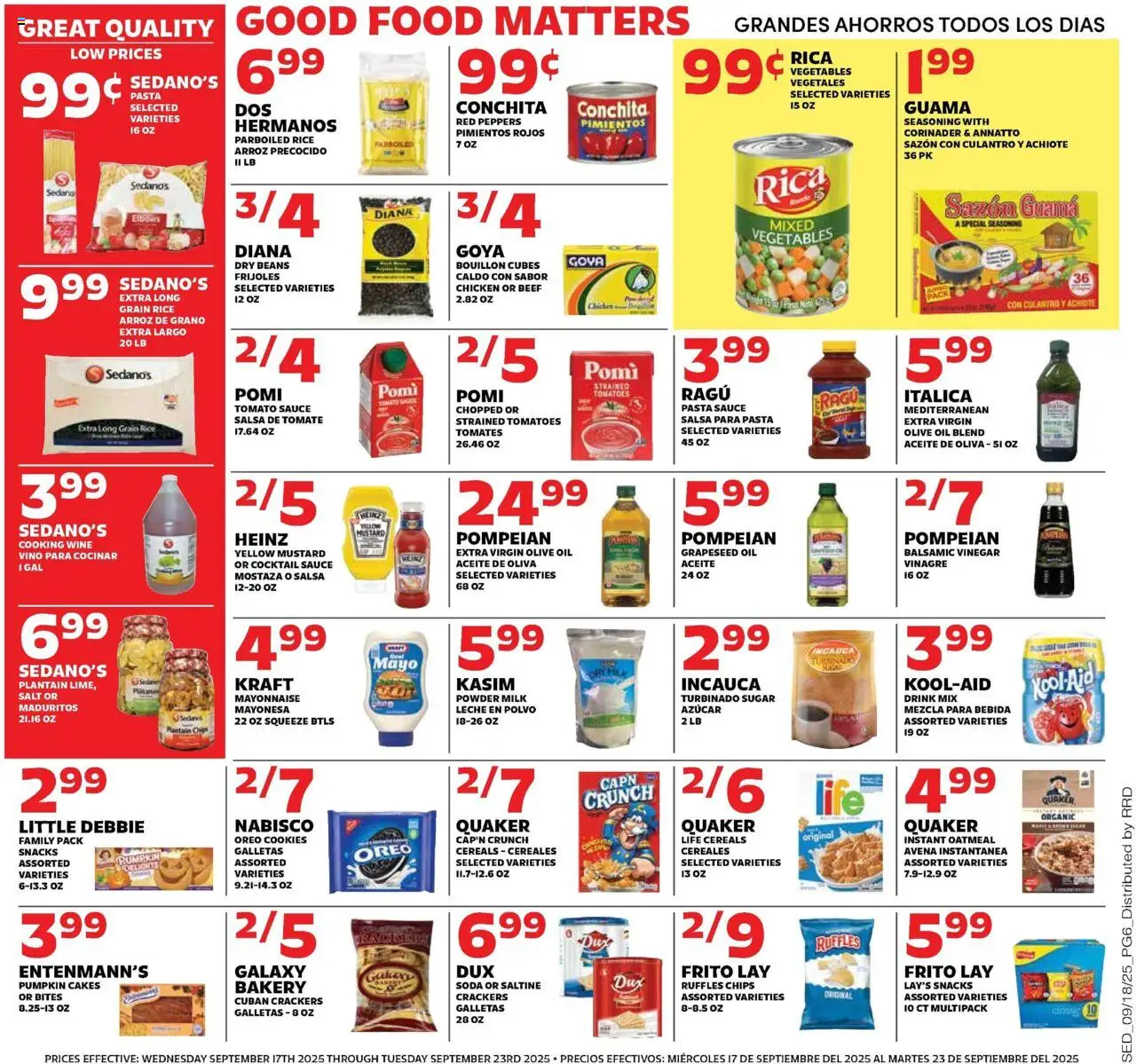 Sedano's Weekly Ad - valid from 17.09.2025 | Page: 6 | Products: Beef, Chips, Sugar, Pumpkin