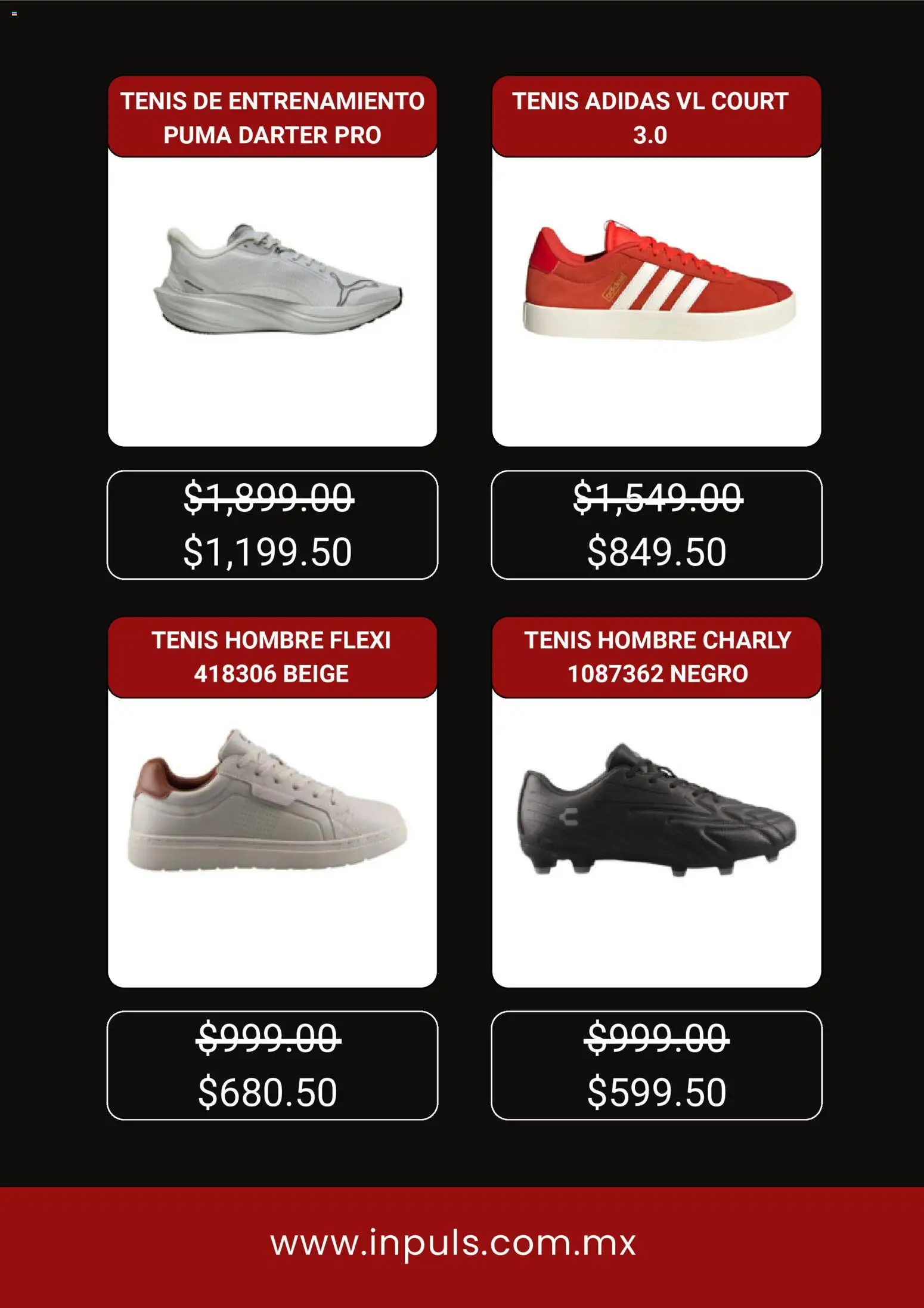 Nuevas ofertas de Impuls válidas en toda la República Mexicana desde el 13.11.2025. ¡Encuentra las mejores ofertas en Impuls Buen Fin ! | Página: 5 | Productos: Tenis