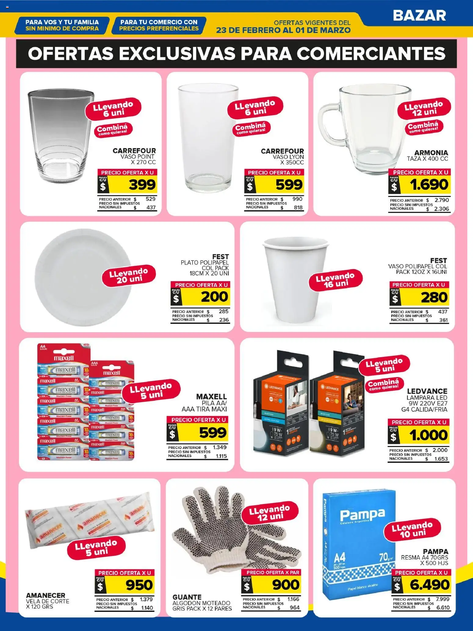 Carrefour Maxi catálogo │ válido desde el 23.02.2026 | Página: 23 | Productos: Algodón, Pila, Guante, Lámpara