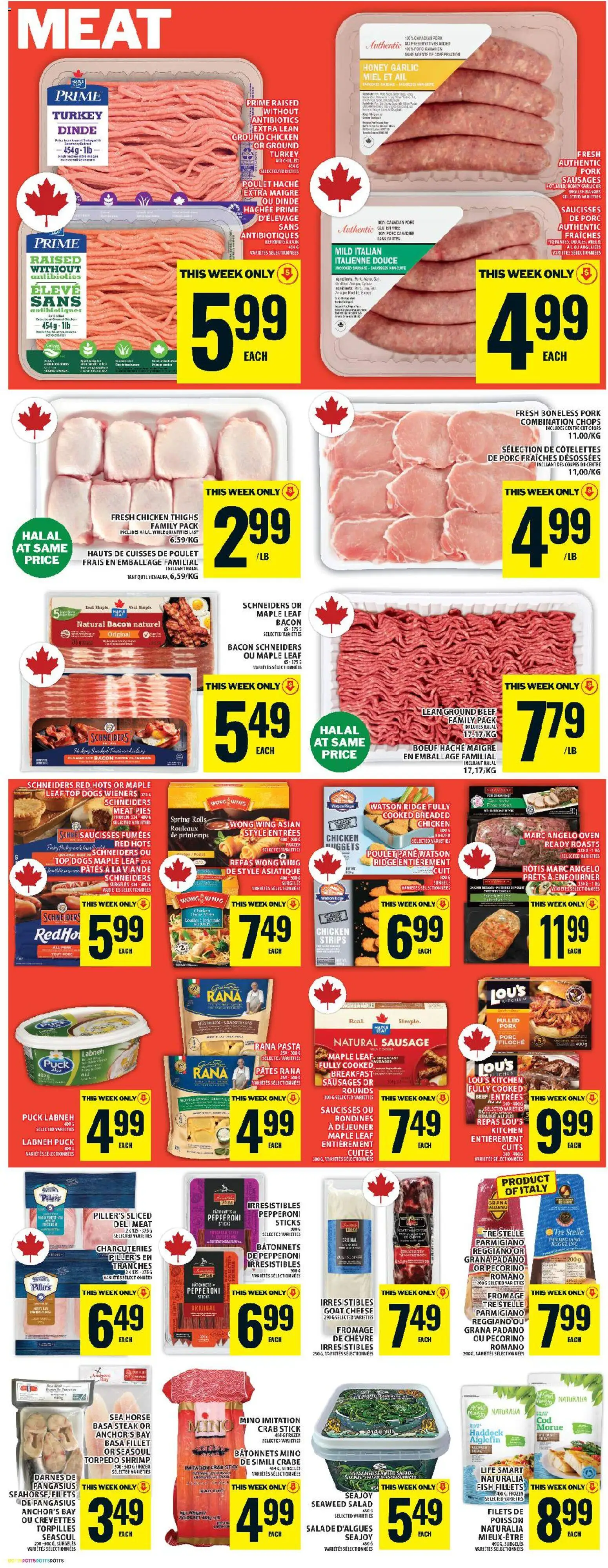 Food Basics flyer valid from 12.02.2026 | Page: 8 | Products: Fish, Beef, Ridge, Chicken