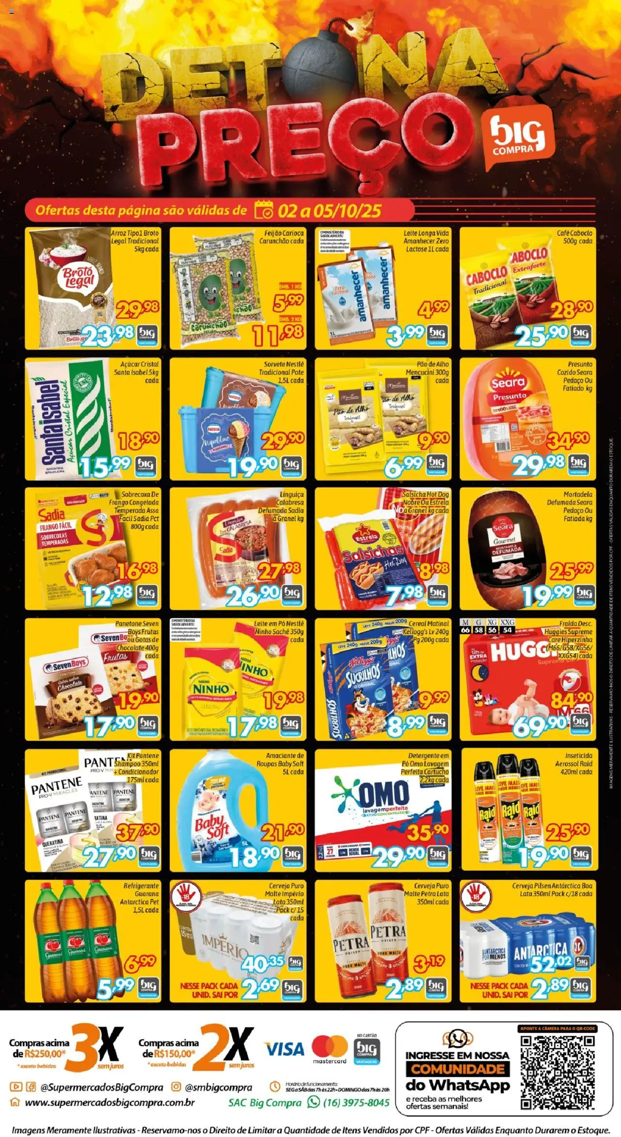 Big Compra Folheto - válido de 02.10.2025 | Página: 4 | Produtos: Alho, Feijão, Mortadela, Refrigerante