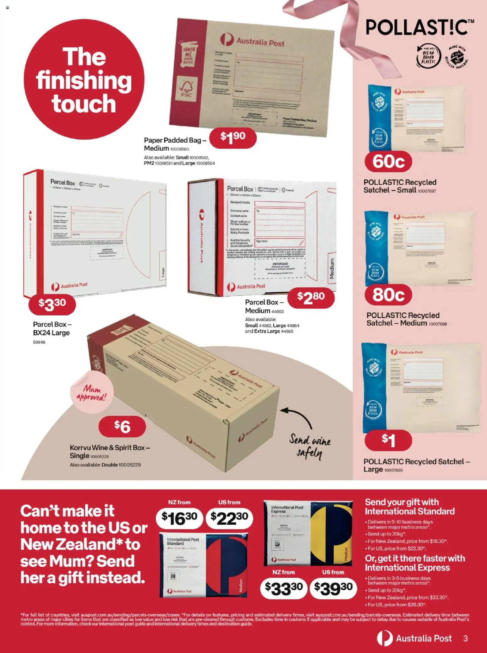 Australia Post catalogue - valid from 08.04.2026 | Page: 3 | Products: Box, Wine, Bag, Mobile
