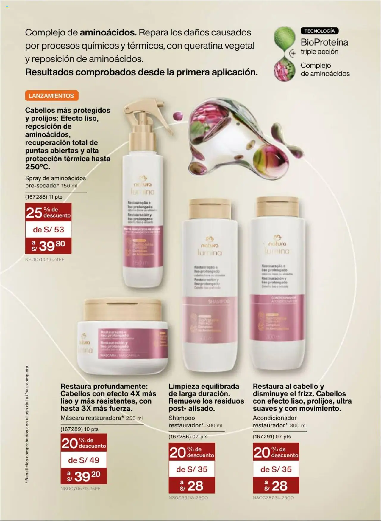 Catálogo Natura válido desde 22.07.2025 | Página: 136 | Productos: Máscara, Shampoo, Acondicionador