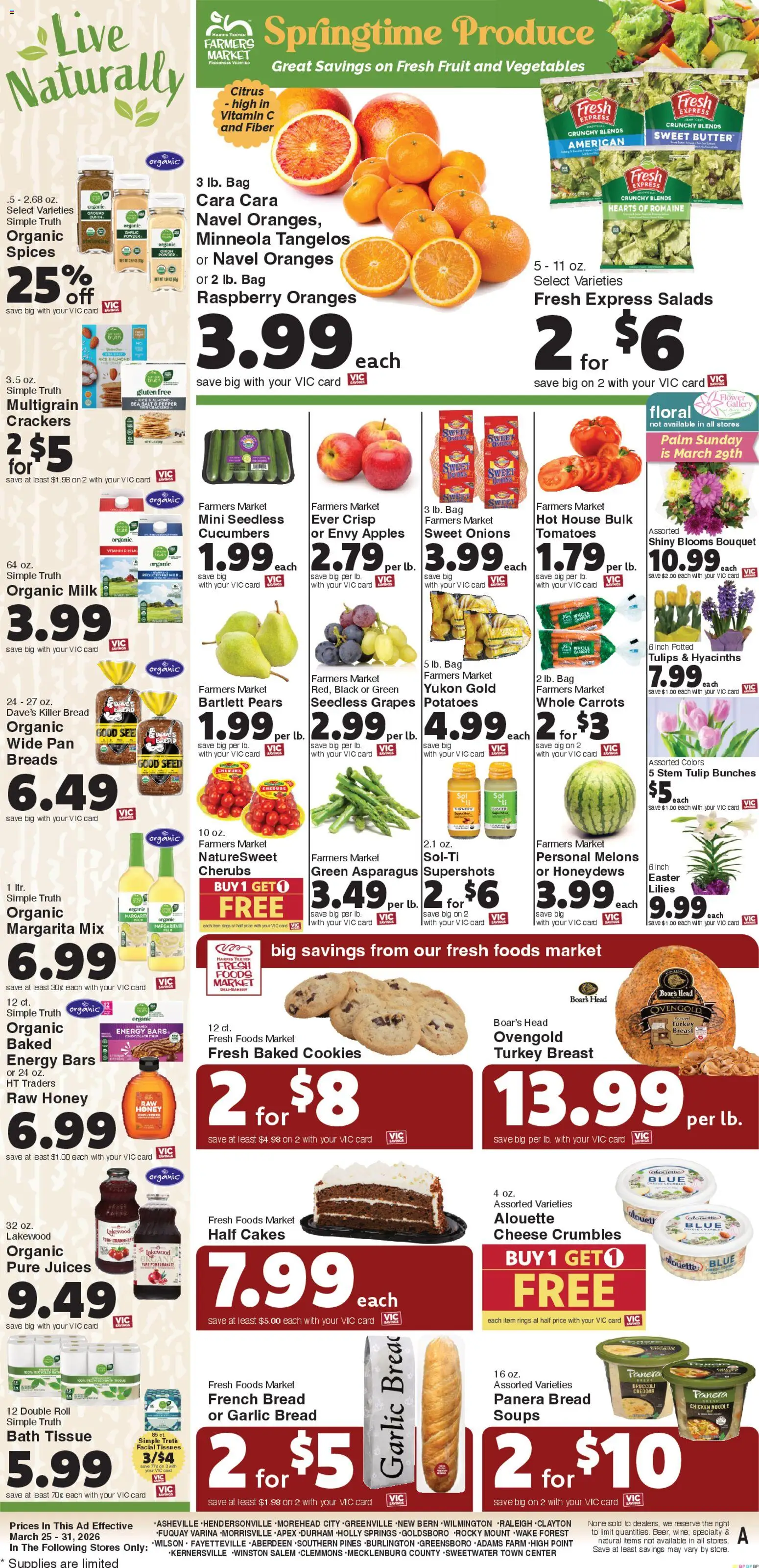 Harris Teeter Weekly Ad - NC - valid from 25.03.2026 | Page: 12 | Products: Vitamin, Bath, Tomatoes, Raspberry