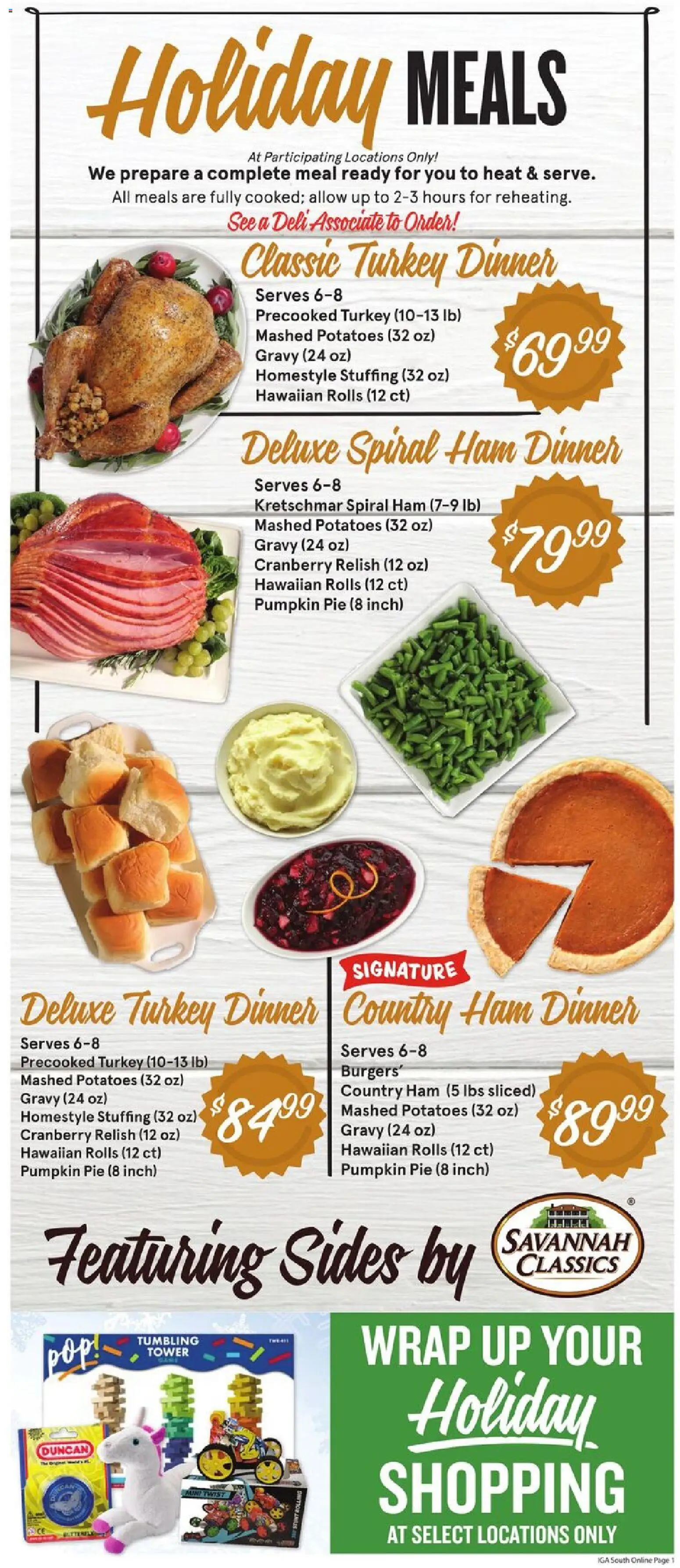IGA Weekly Ad - valid from 10.12.2025 | Page: 5 | Products: Ham, Potatoes, Pumpkin Pie, Pumpkin