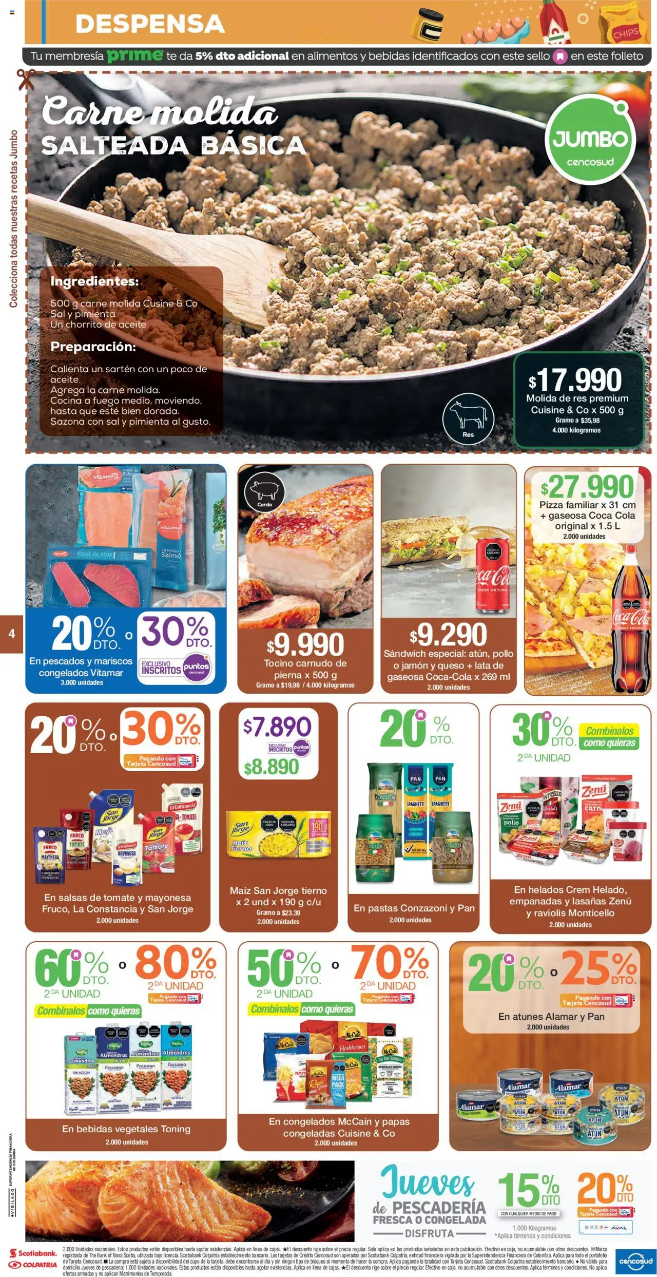 Jumbo revista - valida desde el 12.09.2025 | Página: 4 | Productos: Mermelada, Maiz, Mariscos, Jamón