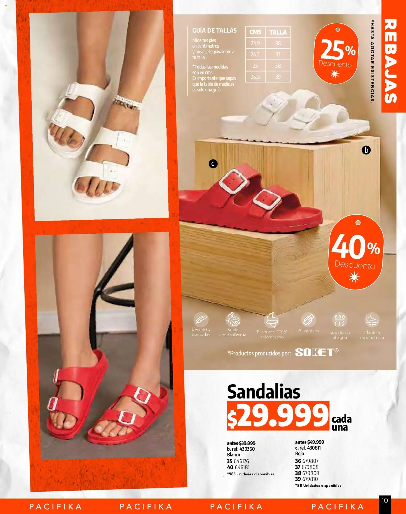 Pacifika revista - valida desde el 01.04.2026 | Página: 241 | Productos: Sandalias, Agua