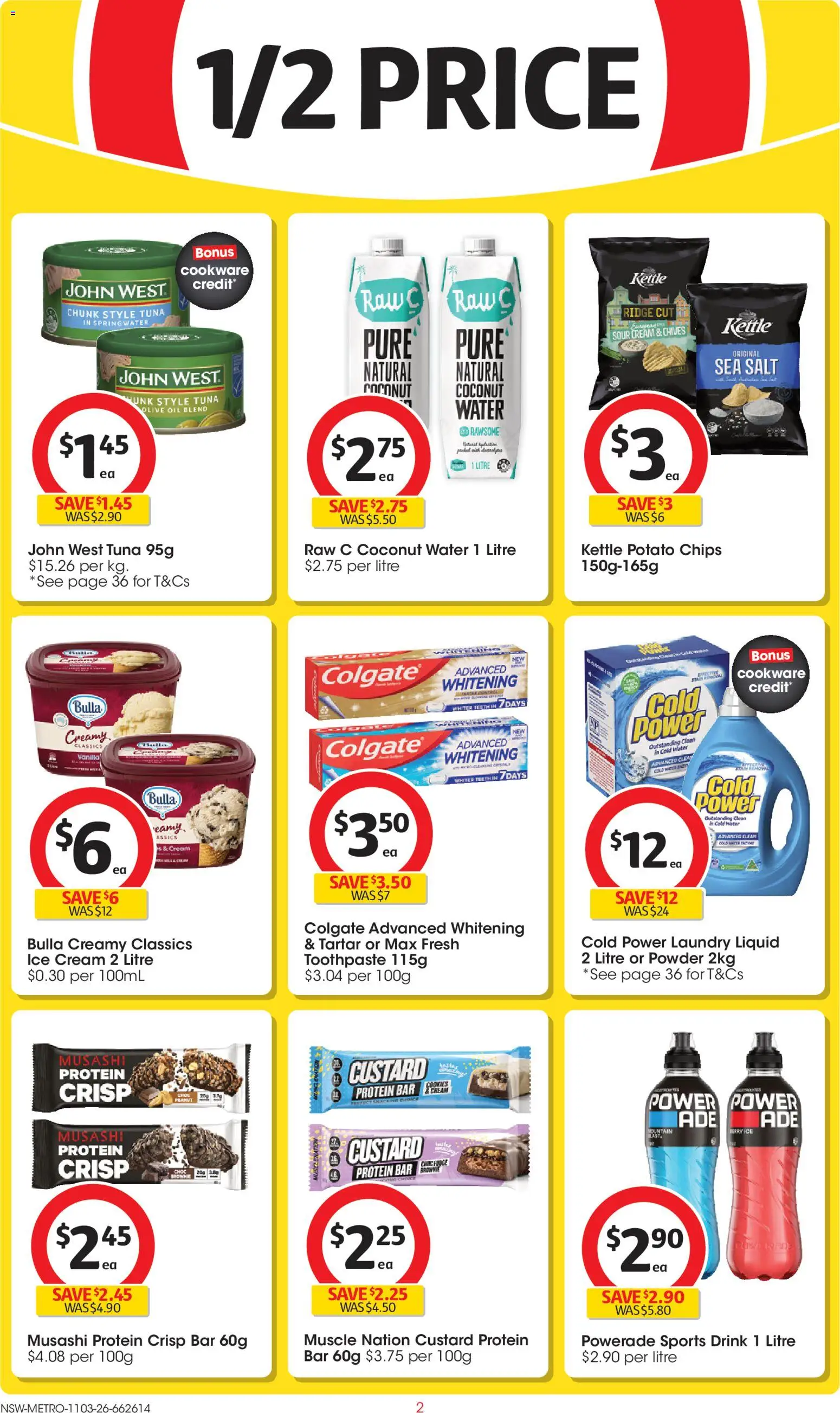 Coles catalogue - valid from 11.03.2026 | Page: 2 | Products: Oil, Sour cream, Chips, Tuna